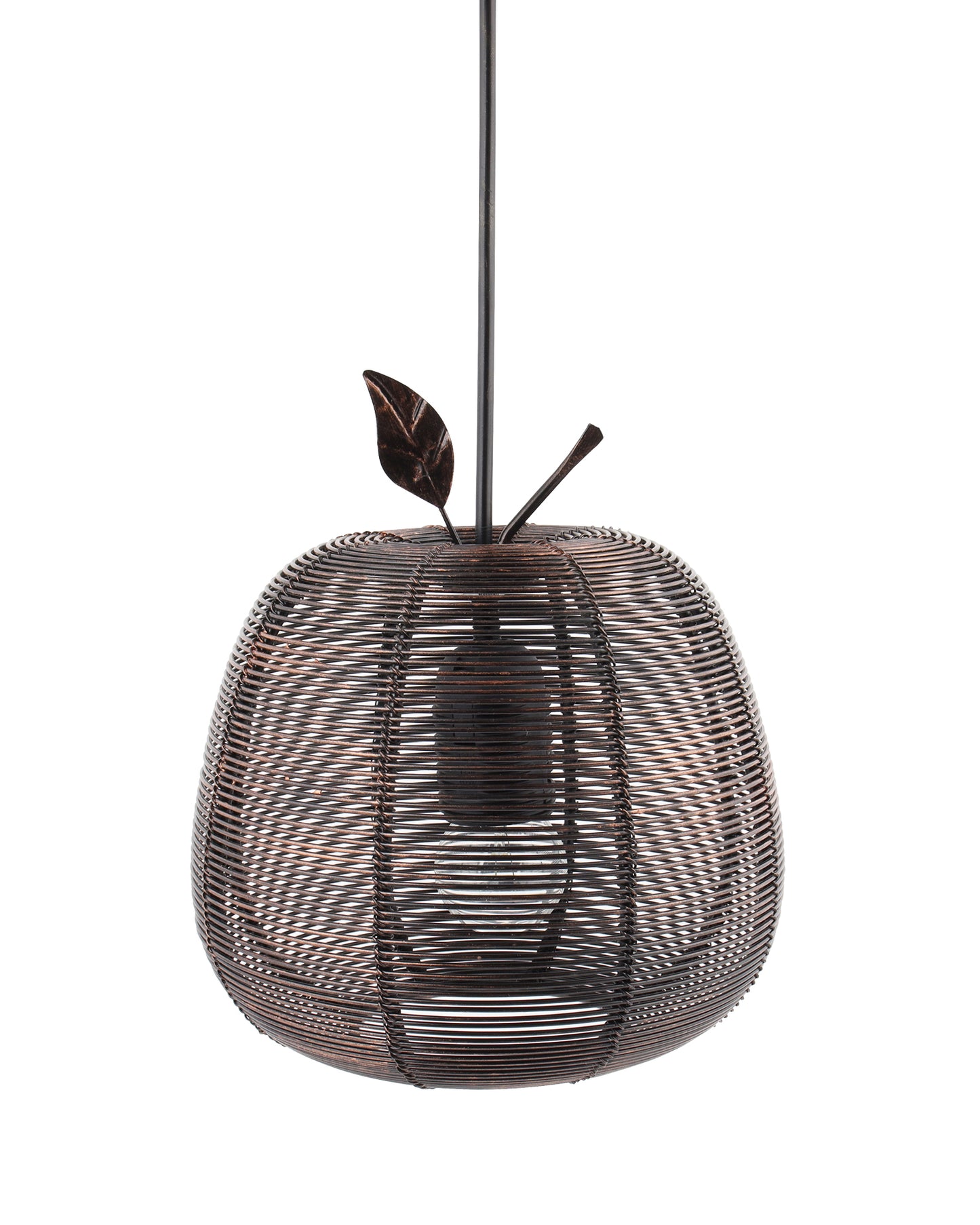 Antique Black Metal pendant light, E27 wire mesh ceiling lamp, Apple
