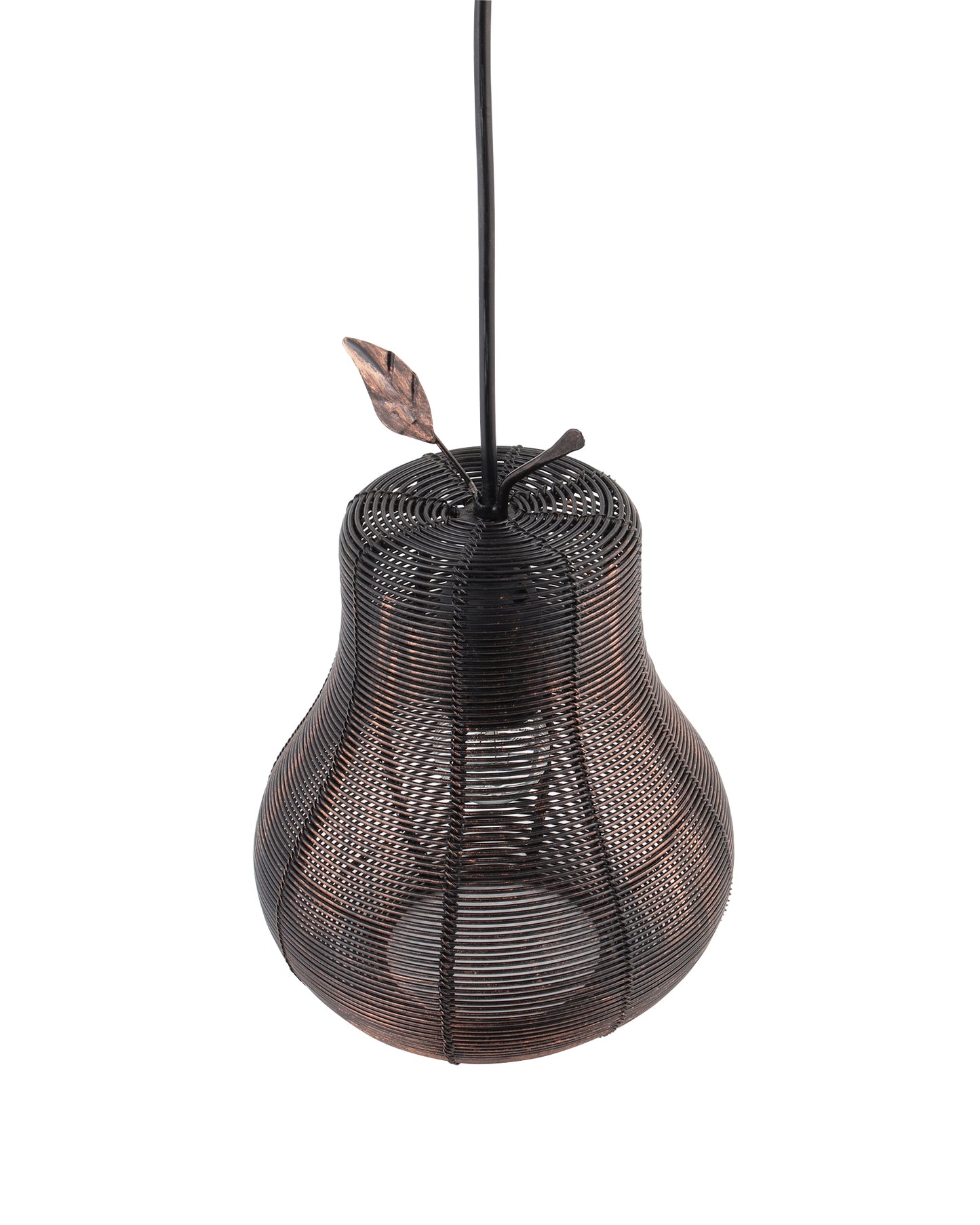 Antique Black Metal pendant light, E27 wire mesh ceiling lamp, Pear