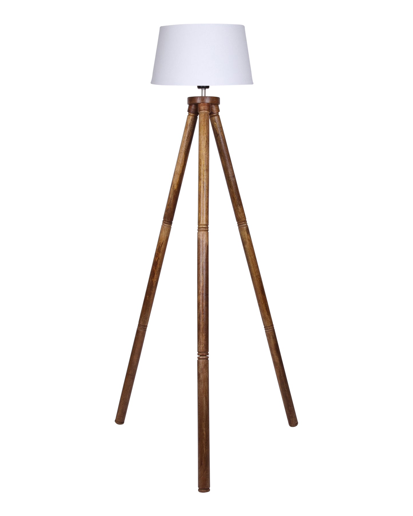 Wood Tripod Floor Lamp, Mid Century Standing Lamp, E27 Lamp Base, With shade Modern Design Floor Reading Lamp for Living Room Bedroom, Study Room and Office