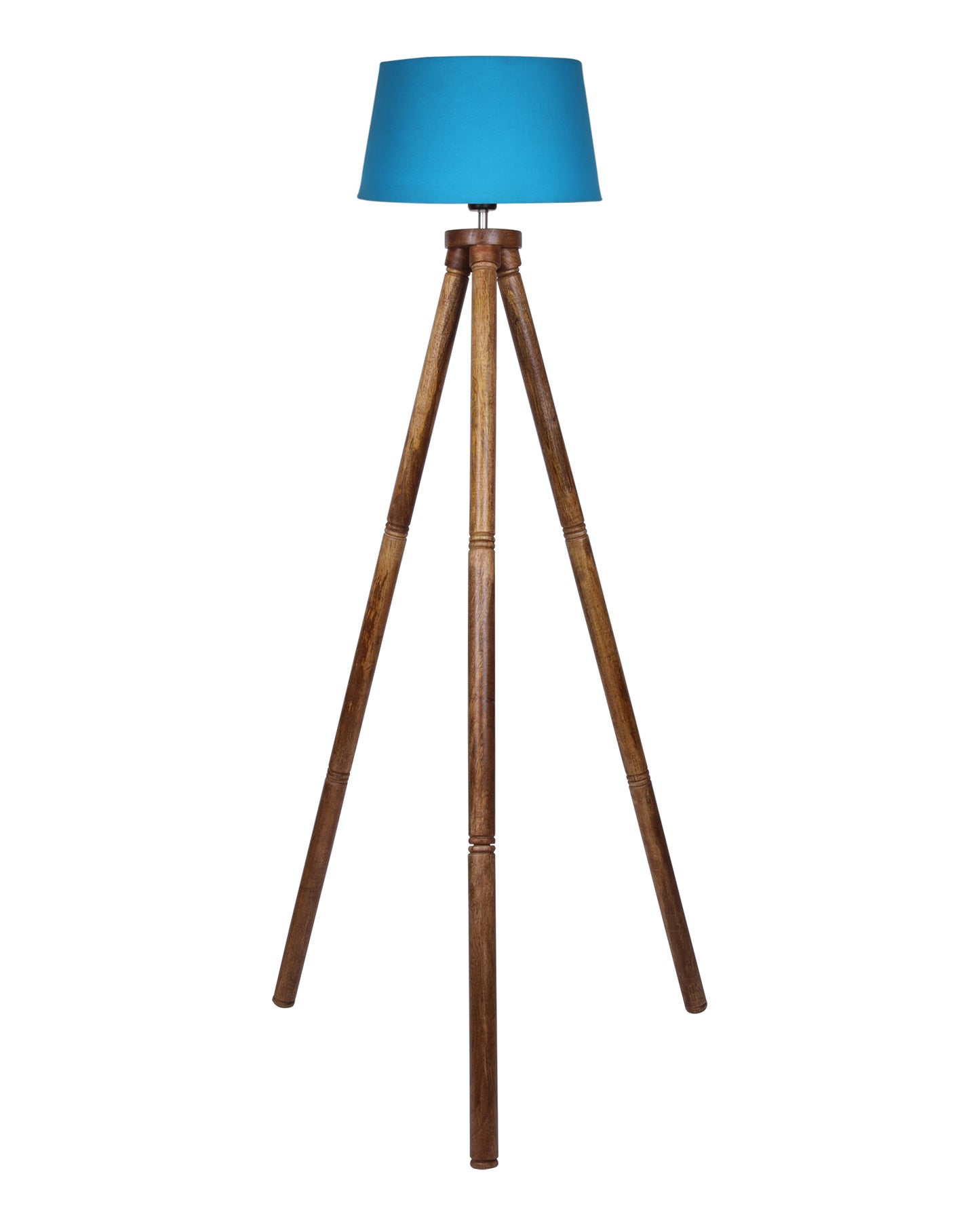 Wood Tripod Floor Lamp, Mid Century Standing Lamp, E27 Lamp Base, With shade Modern Design Floor Reading Lamp for Living Room Bedroom, Study Room and Office