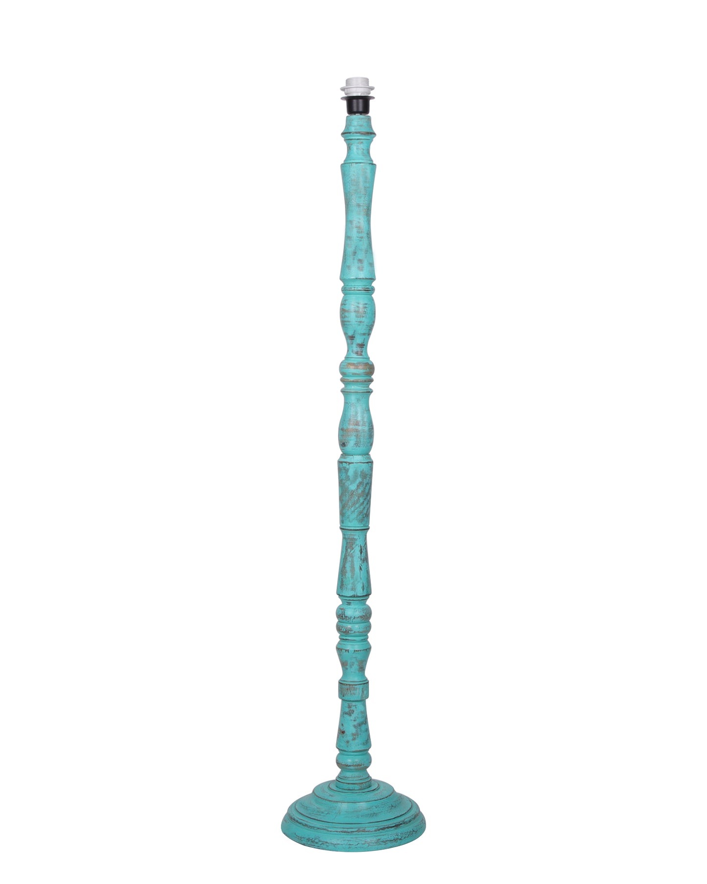 Green Glendora Wood Antique Candlestick Fabric Drum Shade Decor for Living Room Reading House Bedroom Home, Green Glendora, Red