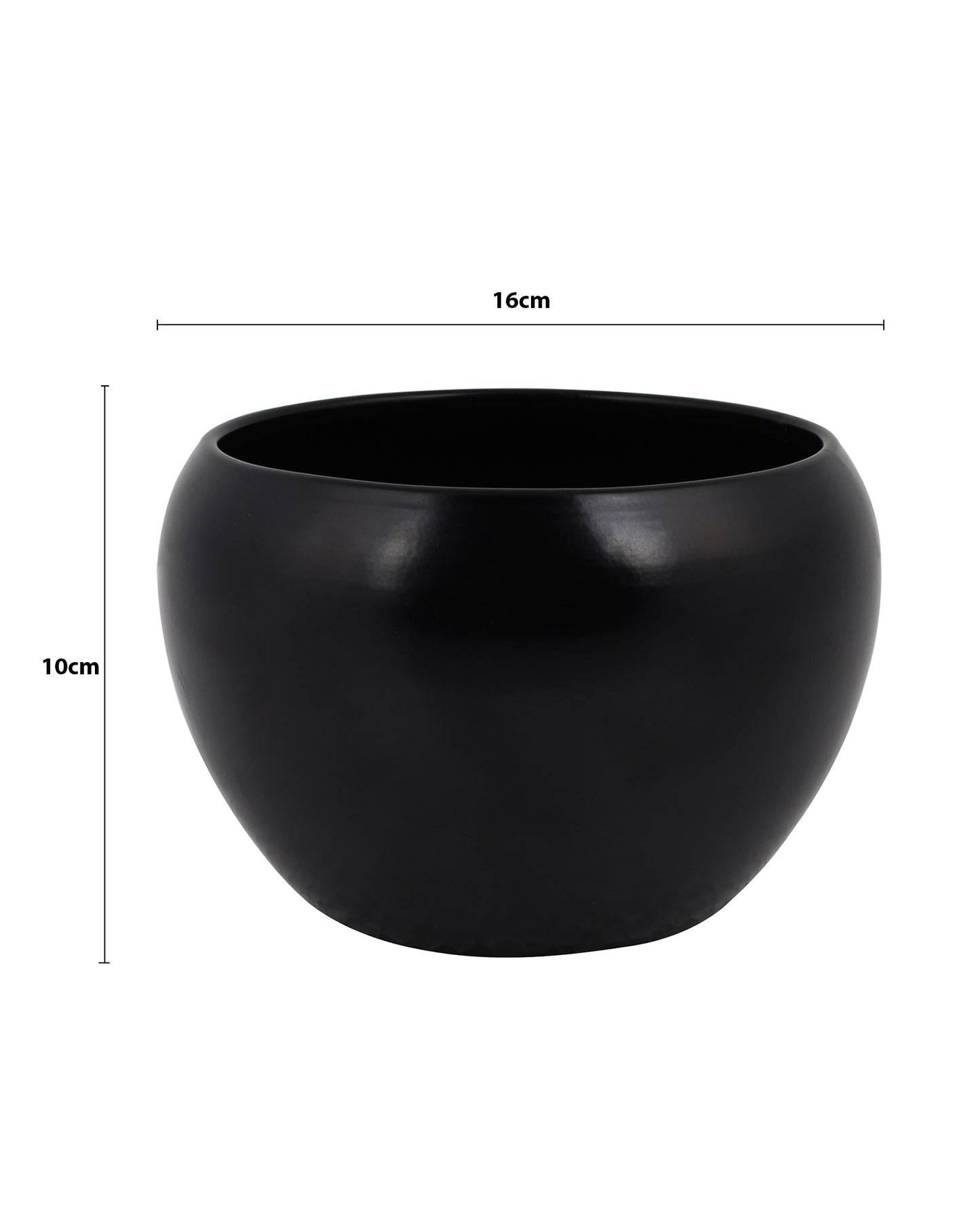 Black Metal Flower Pot Succulent Plant Pot Indoor and Outdoor Set of 2