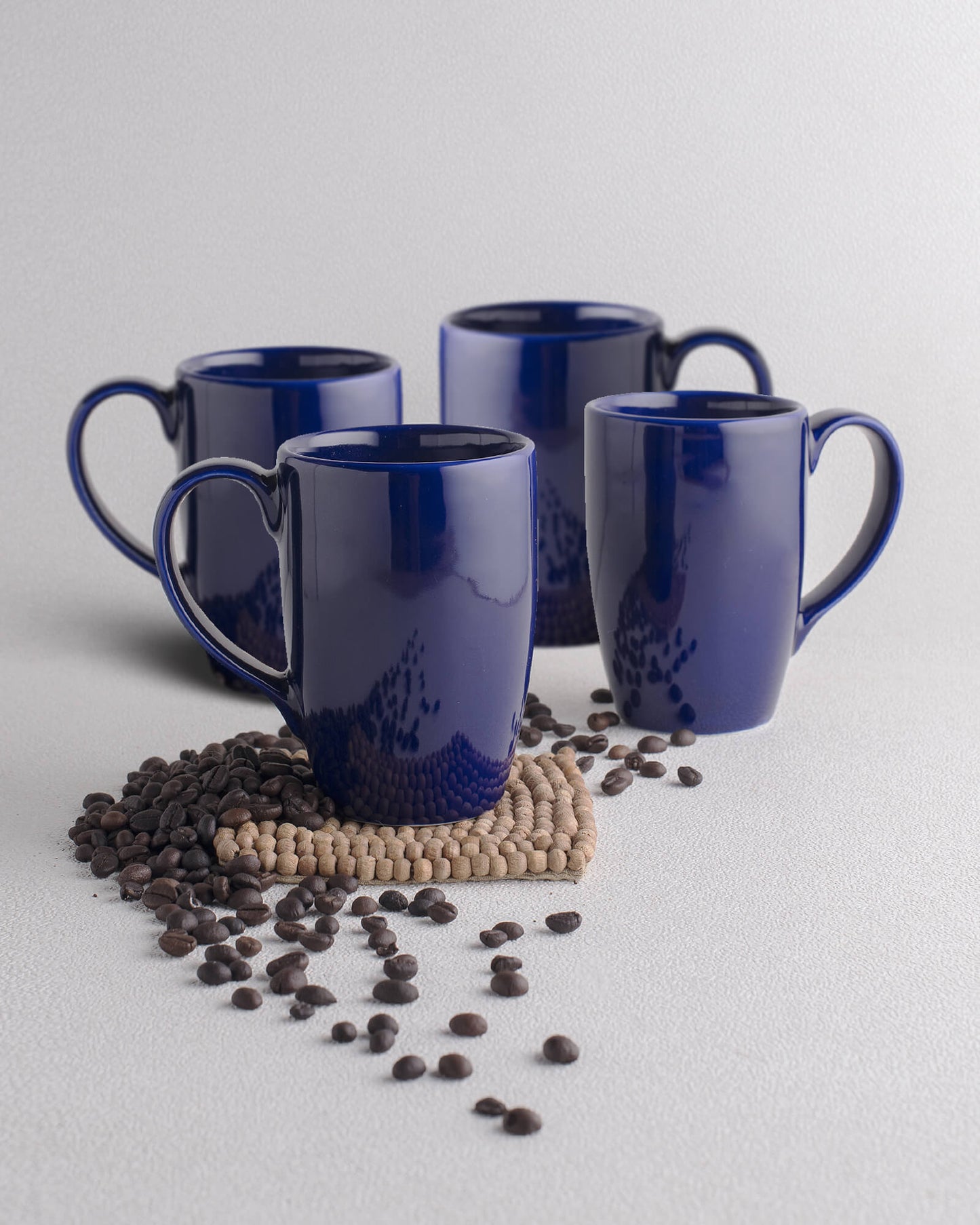 Prime Morning Tea Coffee Milk Mug, 300 ml, Porcelain, Set of 4