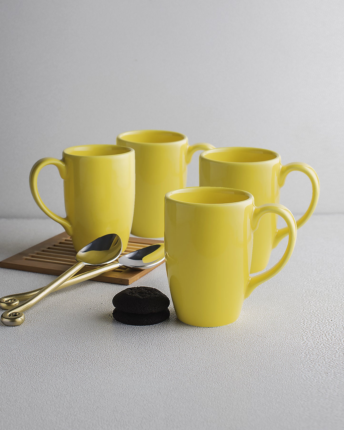 Prime Morning Tea Coffee Milk Mug, 300 ml, Porcelain, Set of 4