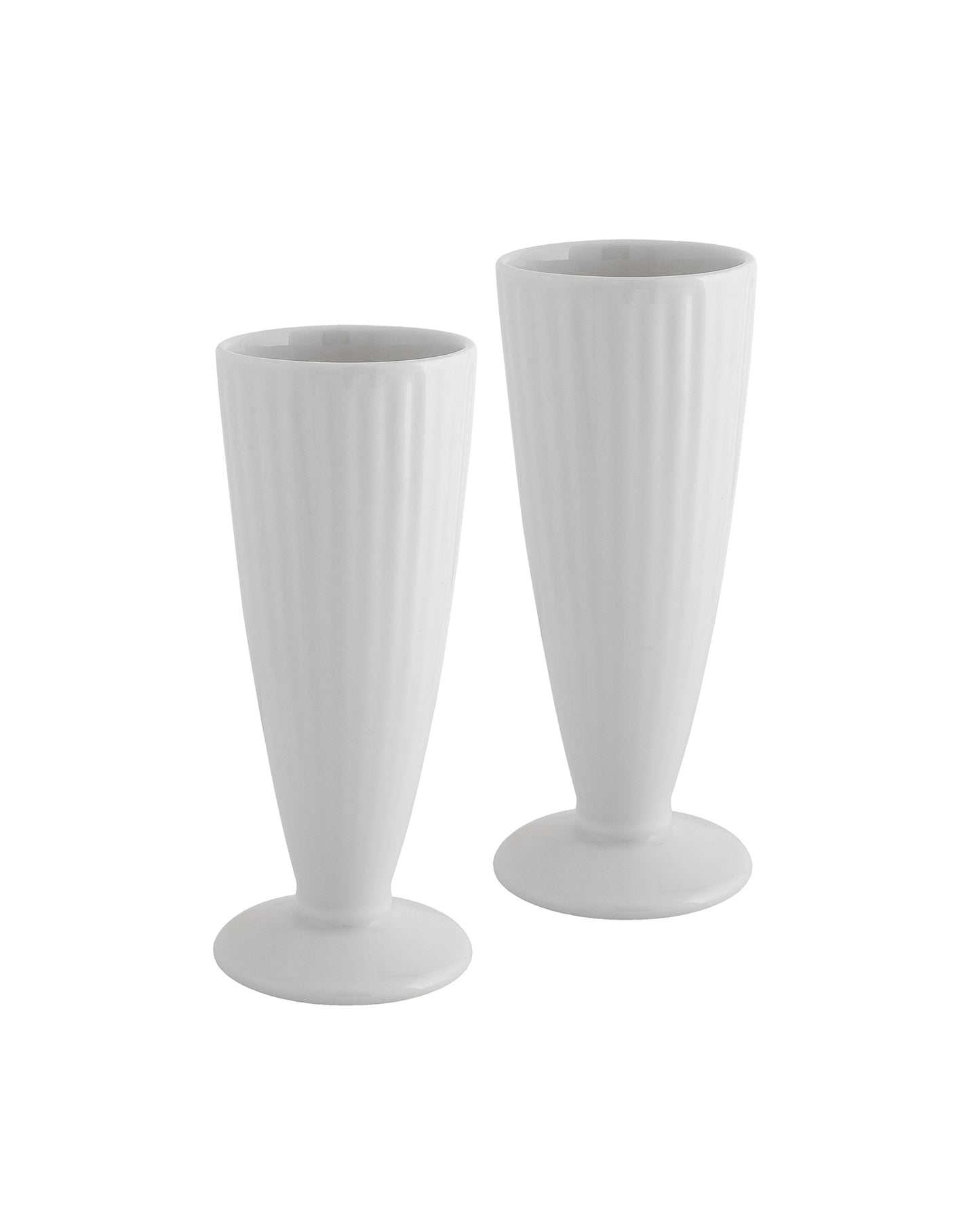 Fine Porcelain Milk Shake Glass, Dessert Beverage Cocktail Glass, Set of 2