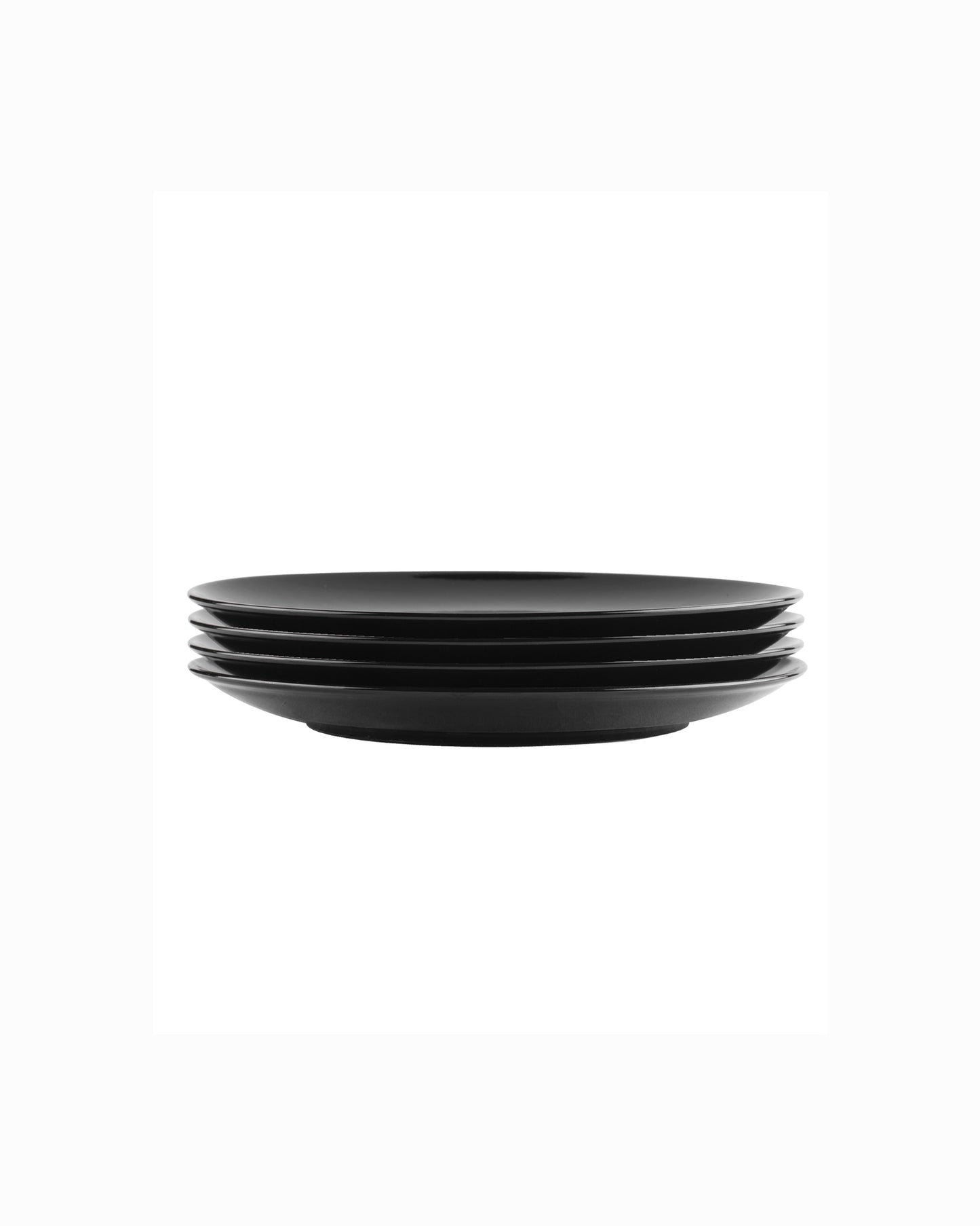 Fine Porcelain Glossy Black Urmi Quater Plate