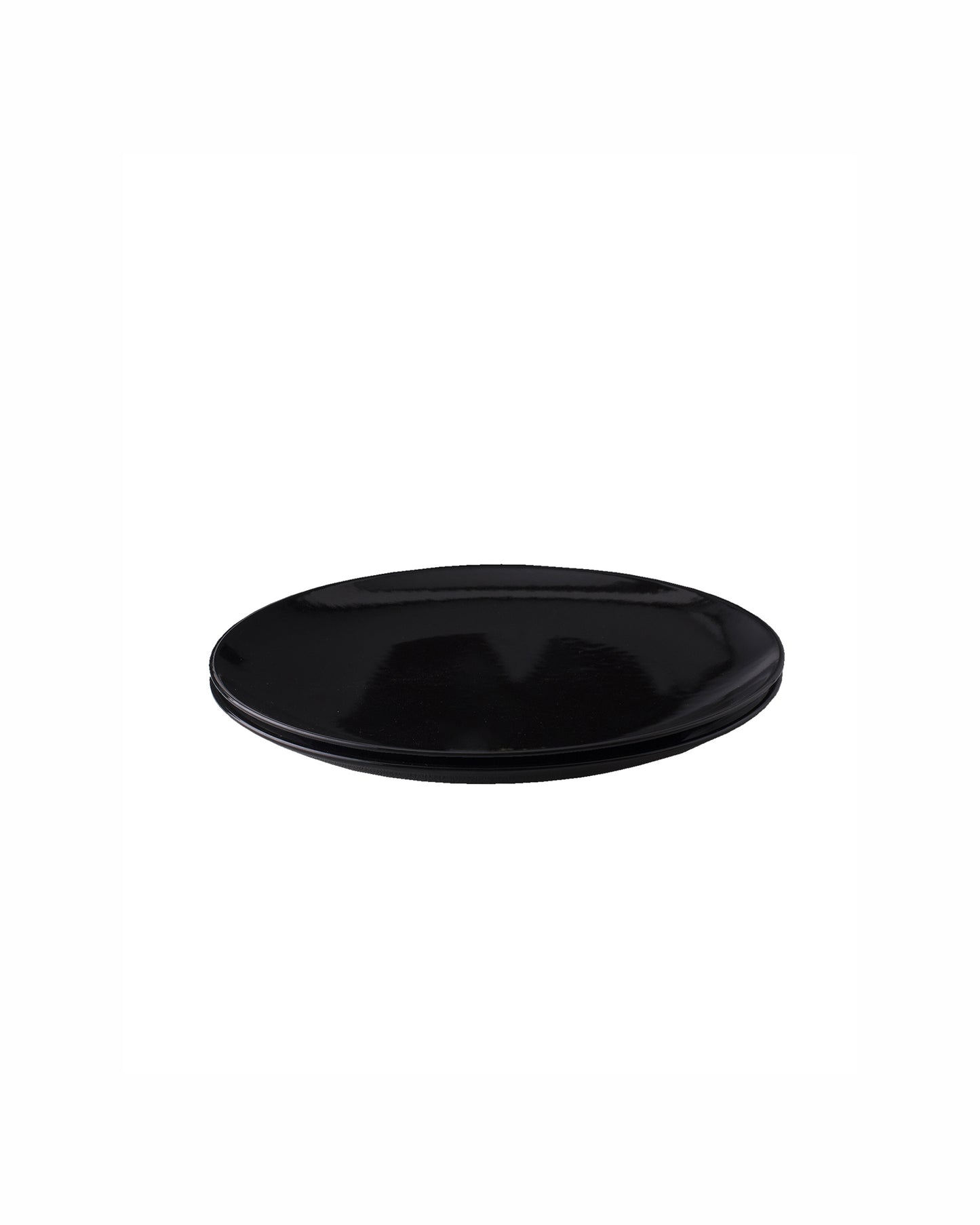 Fine Porcelain Glossy Black Urmi Quater Plate