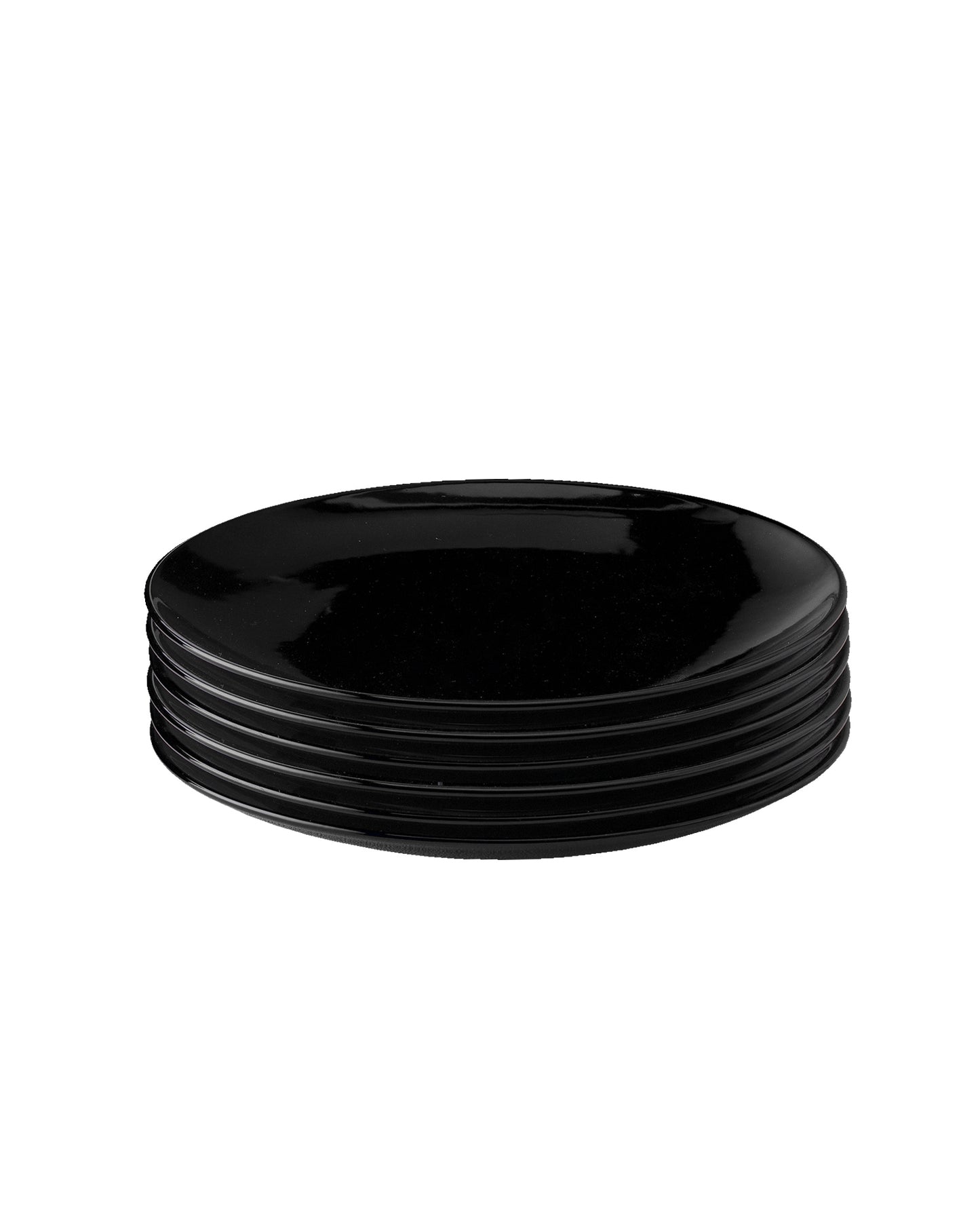 Fine Porcelain Glossy Black Prime Dinner Set