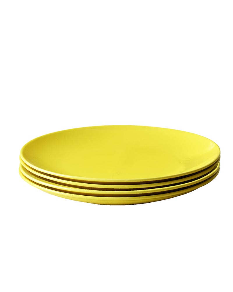 Fine Porcelain Yellow Urmi Full Plate