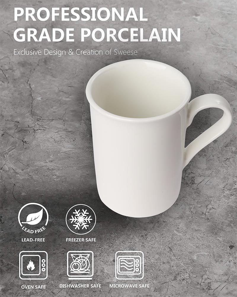 Classic Morning Tea, Coffee, Milk Mug, 280 ml, Porcelain