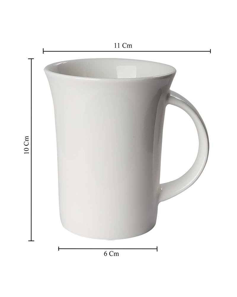 Classic Morning Tea, Coffee, Milk Mug, 280 ml, Porcelain, Set of 4