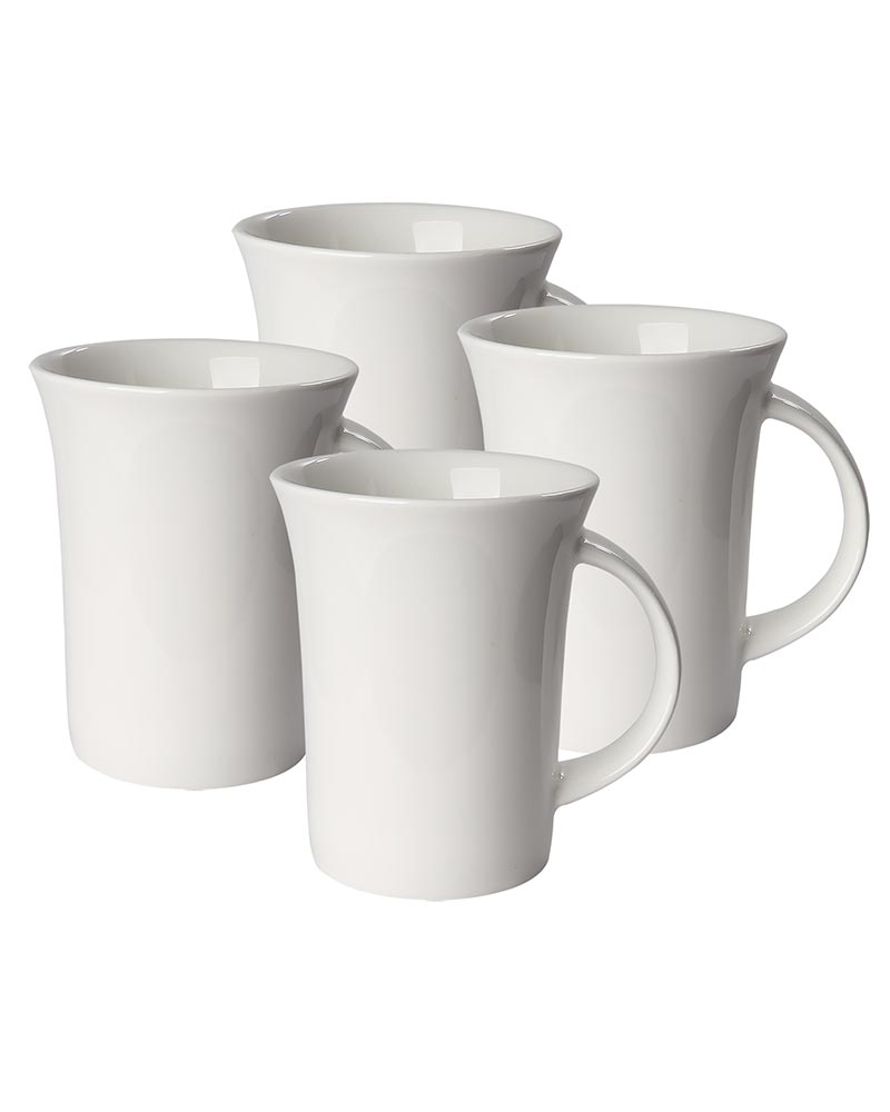 Classic Morning Tea, Coffee, Milk Mug, 280 ml, Porcelain, Set of 4