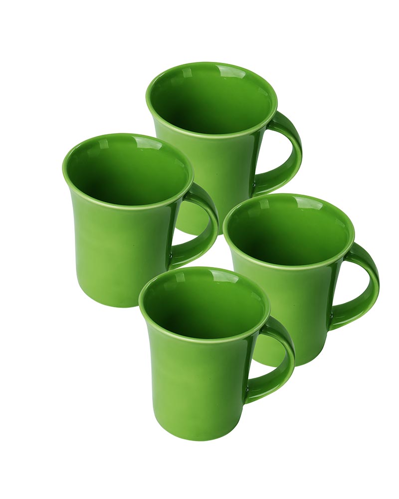 Classic Morning Tea, Coffee Cups for Cappuccino Latte Cocoa, Milk Mug, 280 ml, Porcelain, Set of 4