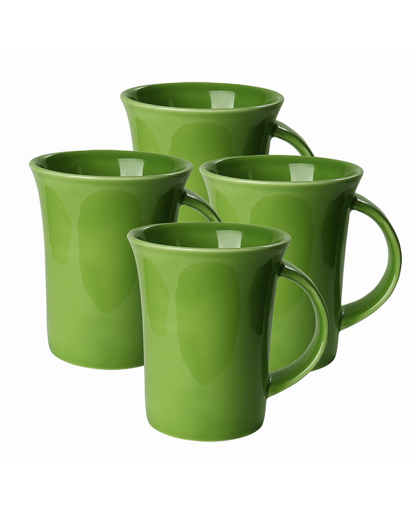 Classic Morning Tea, Coffee Cups for Cappuccino Latte Cocoa, Milk Mug, 280 ml, Porcelain, Set of 4