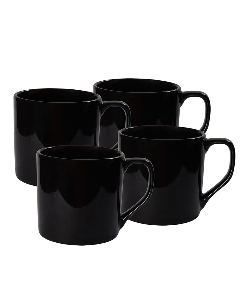 Retro Morning Tea, Coffee, Expresso Mug, 300 ml, White Porcelain, Diana, Set of 4
