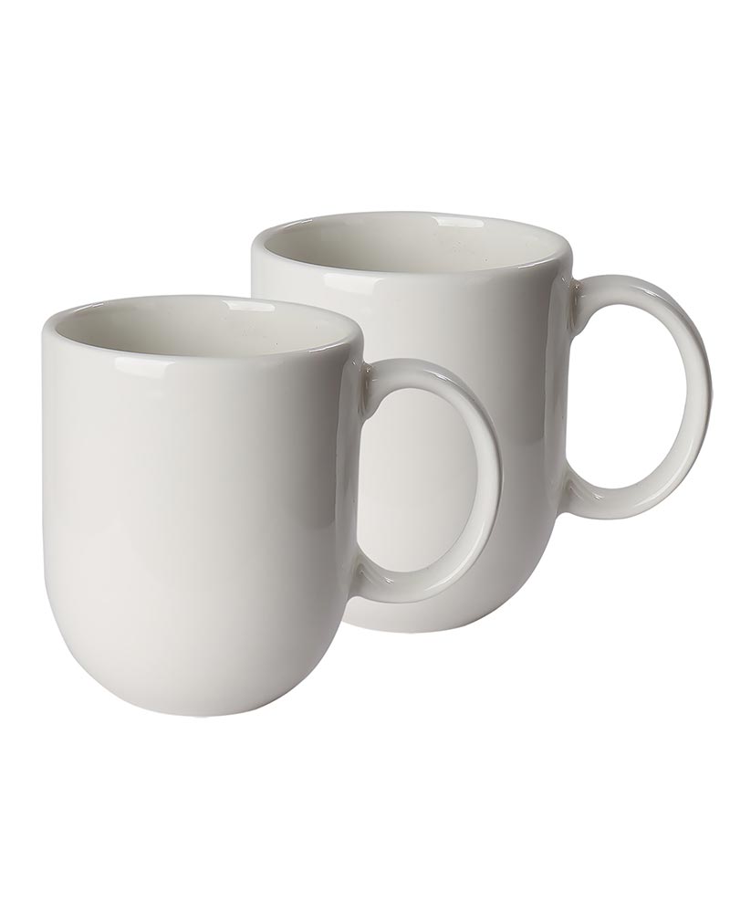 Coffee Mugs 20cl Coffee Mug ,Gift for Women Men Mom Dad,Mugs with Large Handle for Coffee Tea Cocoa Soup,Ceramic, Dishwasher & Microwave Safe, Coupe White