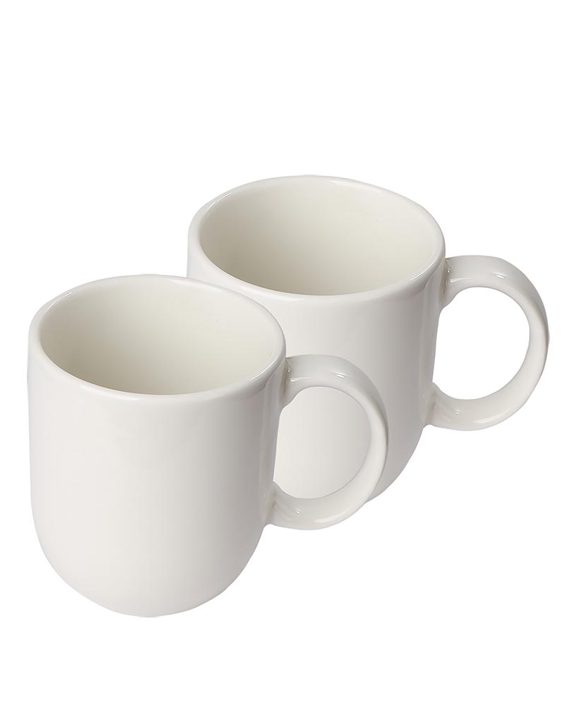 Coffee Mugs 20cl Coffee Mug ,Gift for Women Men Mom Dad,Mugs with Large Handle for Coffee Tea Cocoa Soup,Ceramic, Dishwasher & Microwave Safe, Coupe White