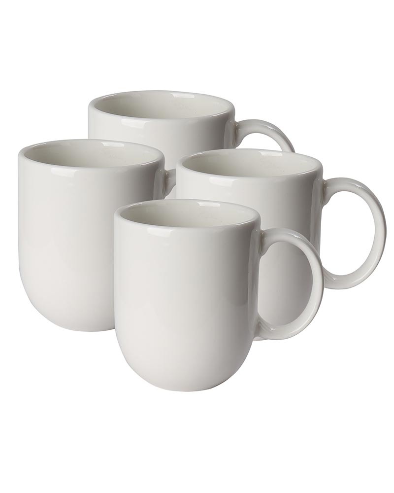 Coffee Mugs 20cl Coffee Mug ,Gift for Women Men Mom Dad,Mugs with Large Handle for Coffee Tea Cocoa Soup,Ceramic, Dishwasher & Microwave Safe, Coupe White
