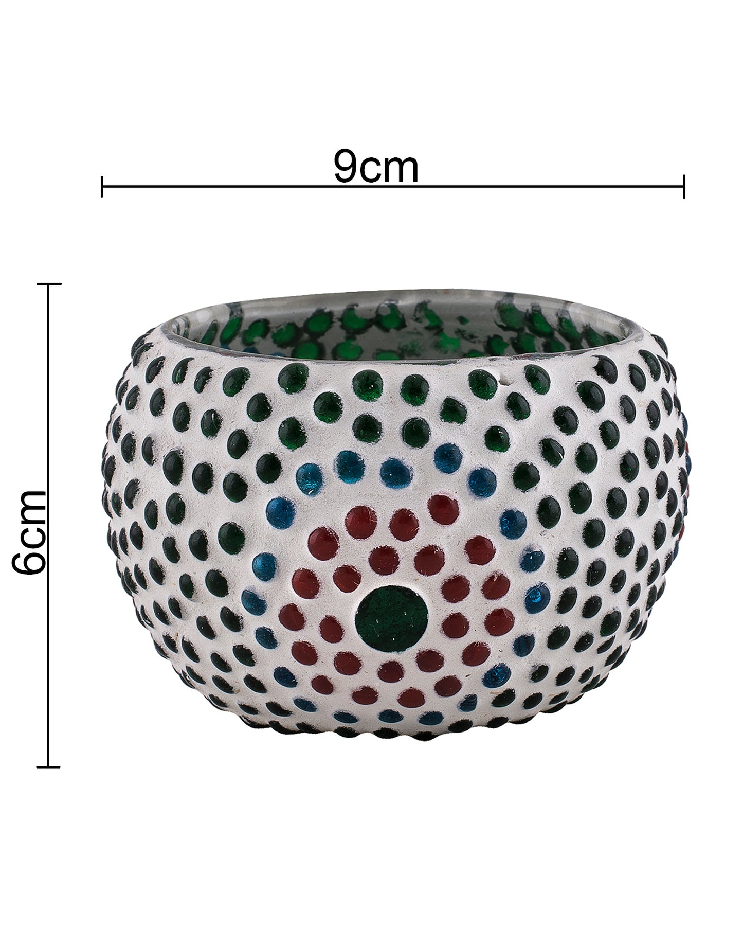Moroccan White Glass Star Mosaic Candle Holder, Tea Light holder Votive