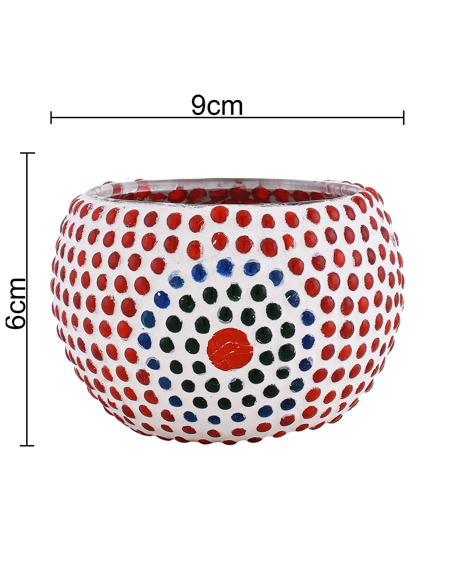Moroccan White Glass Star Mosaic Candle Holder, Tea Light holder Votive