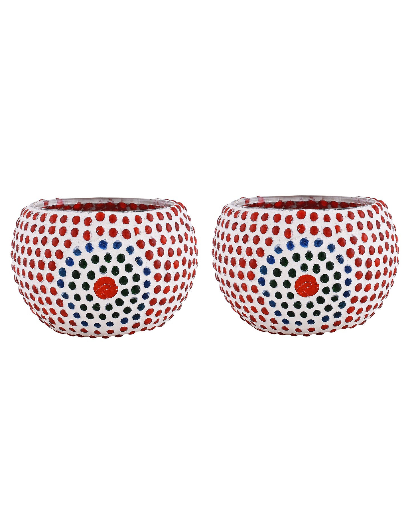 Moroccan White Glass Star Mosaic Candle Holder, Tea Light holder Votive