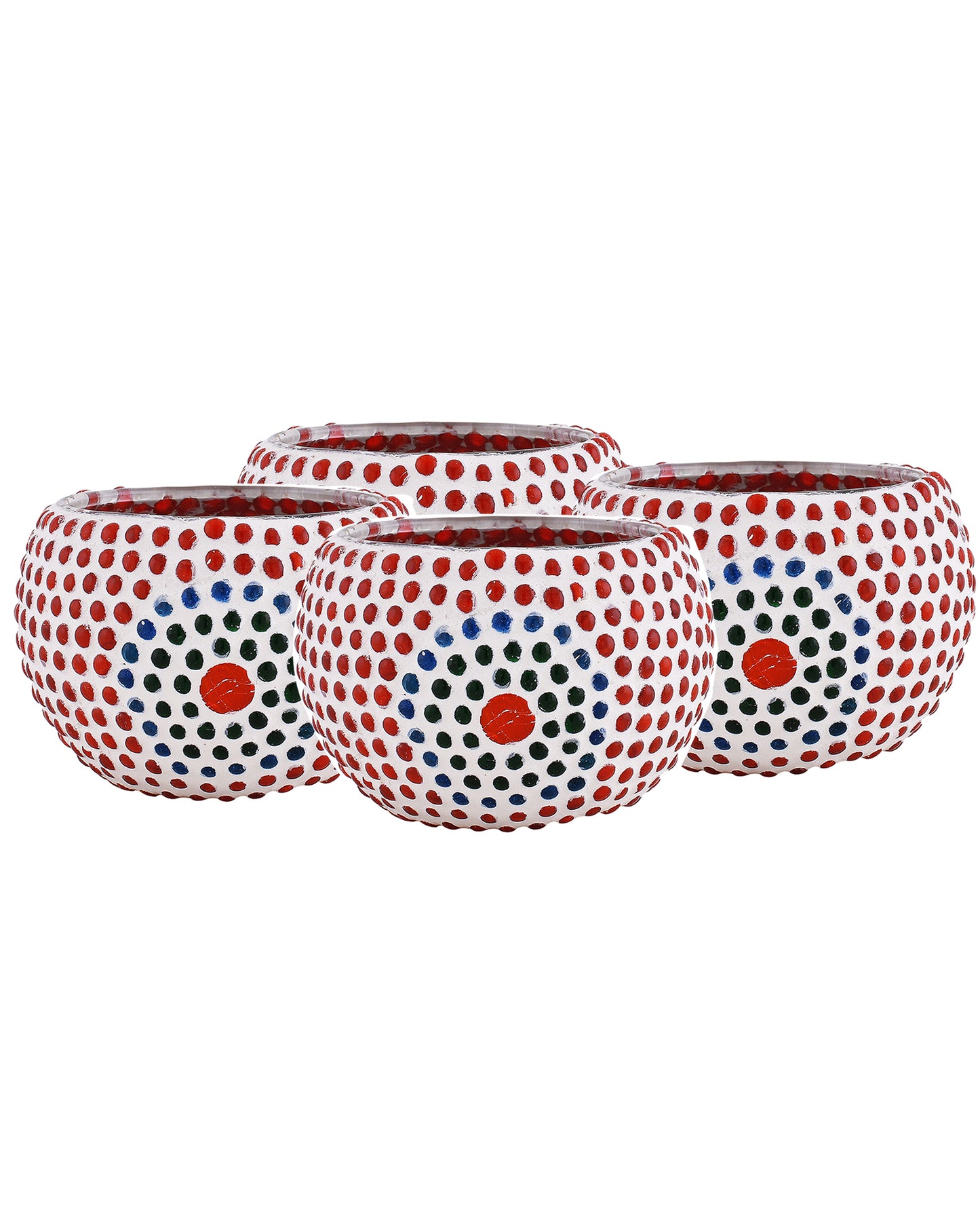 Moroccan White Glass Star Mosaic Candle Holder, Tea Light holder Votive