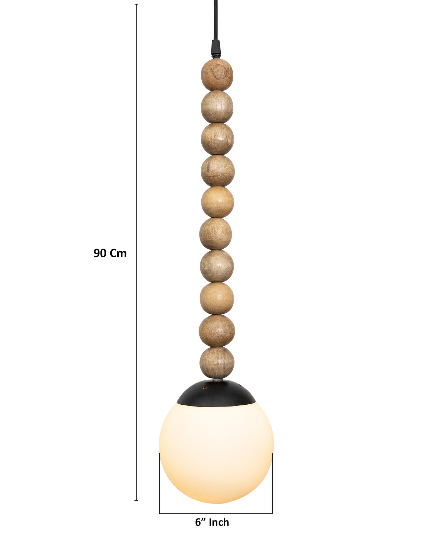 Rustic Beaded Swag Pendant, Balcony Bar Cafe Living Dining Room, Retro Loft Light, Ceiling Hanging Light, natural white Frosted globe