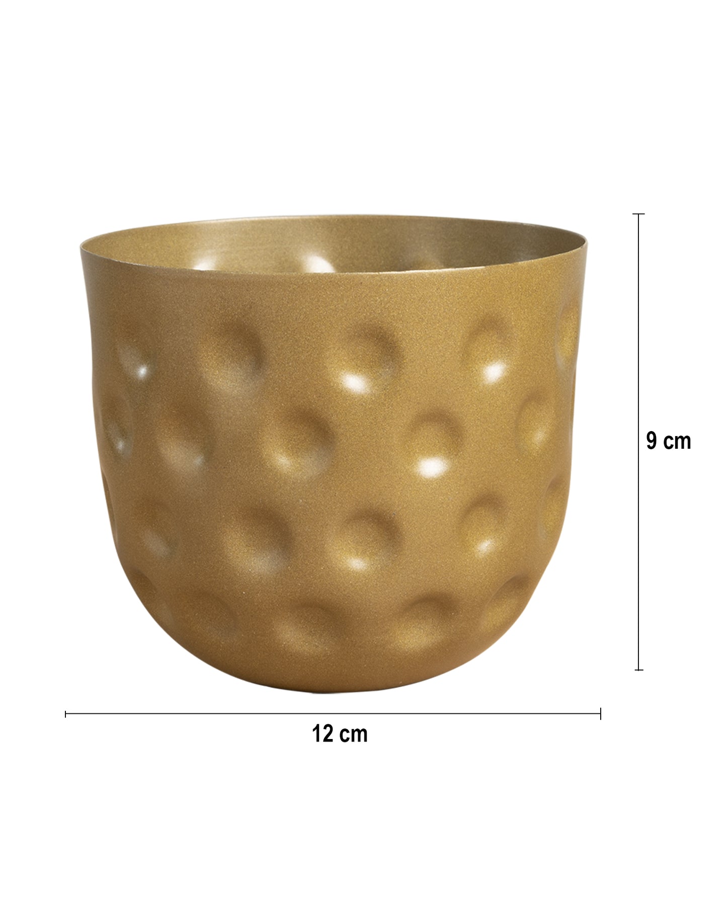 Country Style Belly Bucket Planters antique golden,set of 2