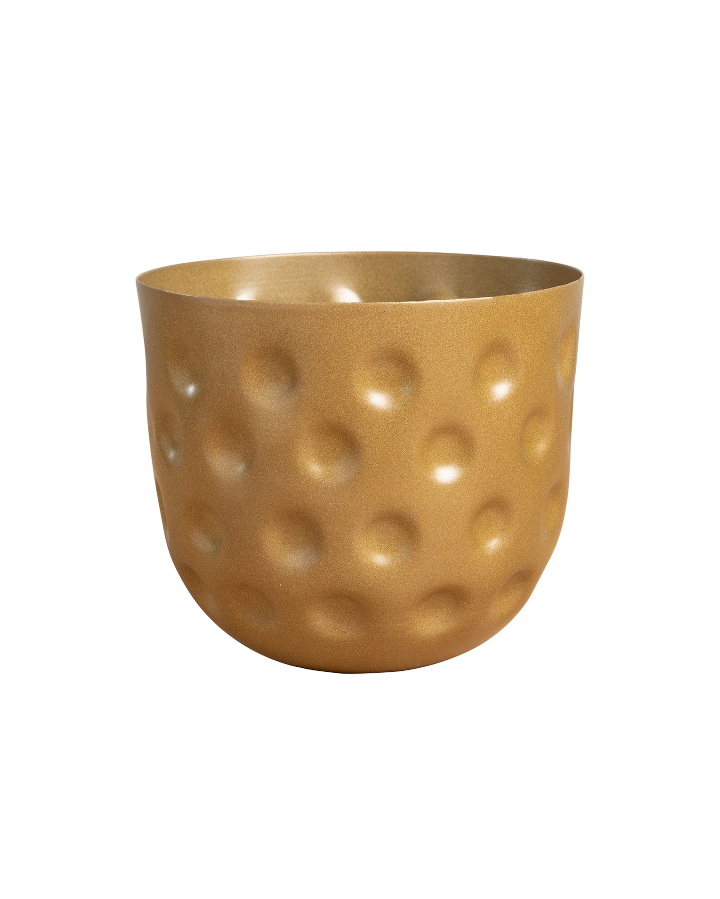 Country Style Belly Bucket Planters antique golden,set of 2