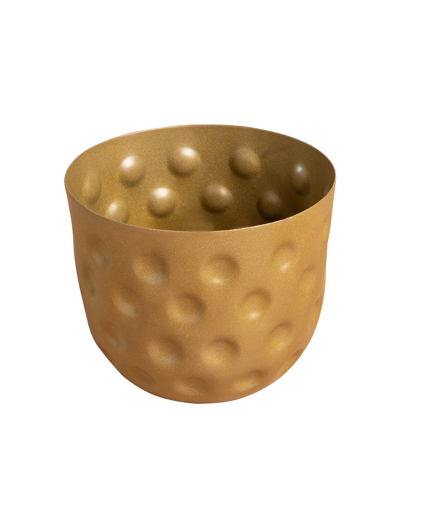 Country Style Belly Bucket Planters antique golden,set of 2