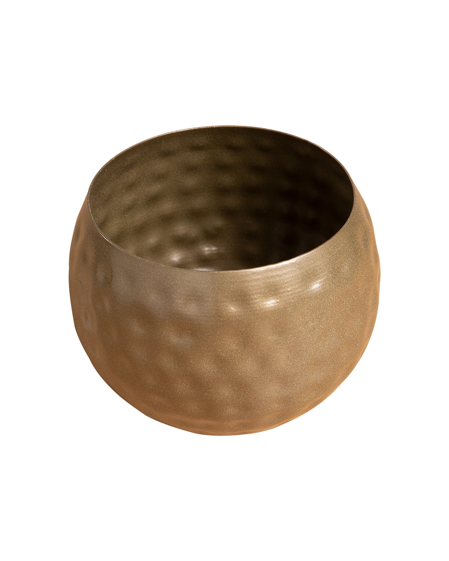 Country Style Belly Bucket Planters antique golden,set of 2