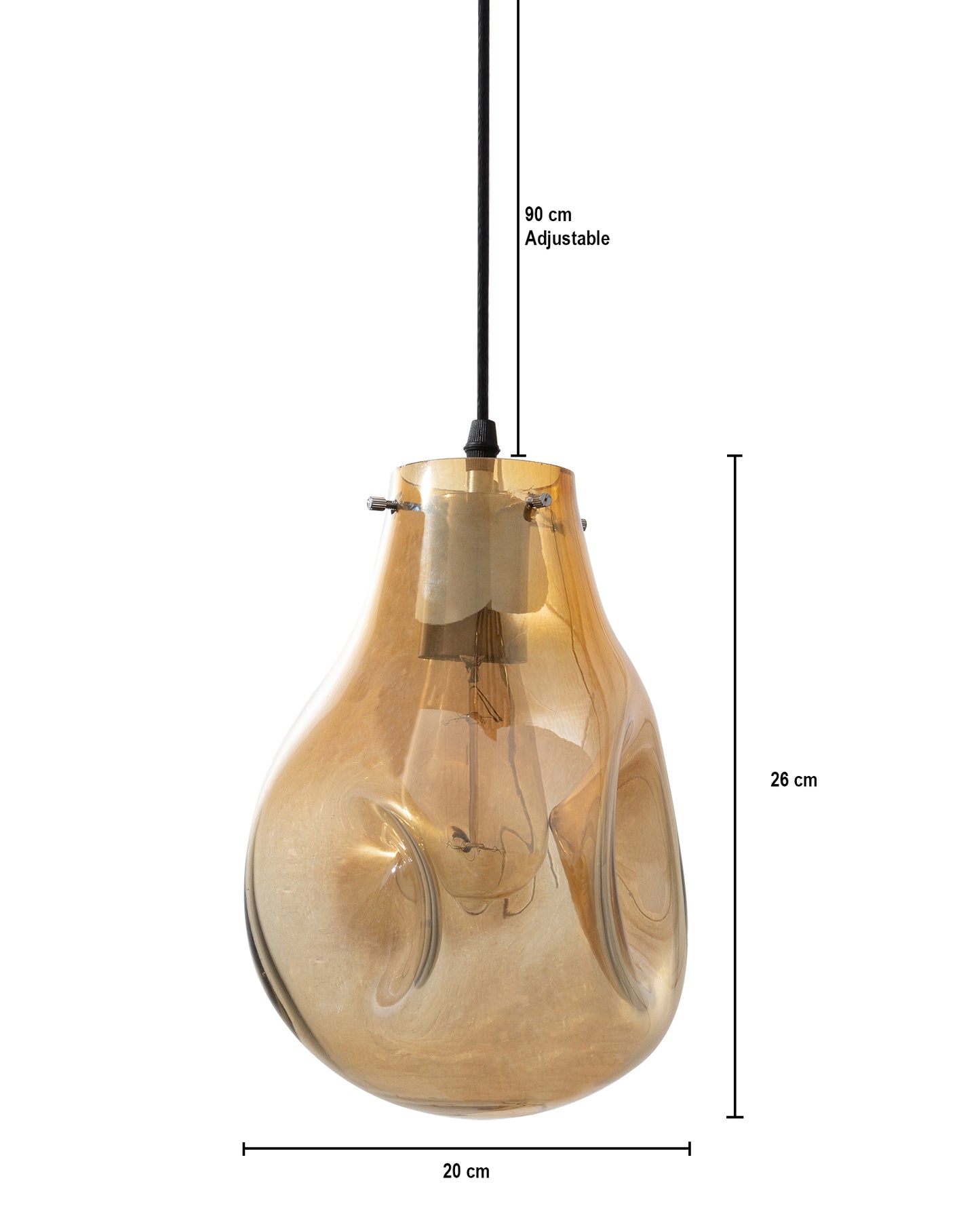 Pendant Light Blown Glass Bedside lsland Lighting Modern Ceiling Organic Design Hanging Drop