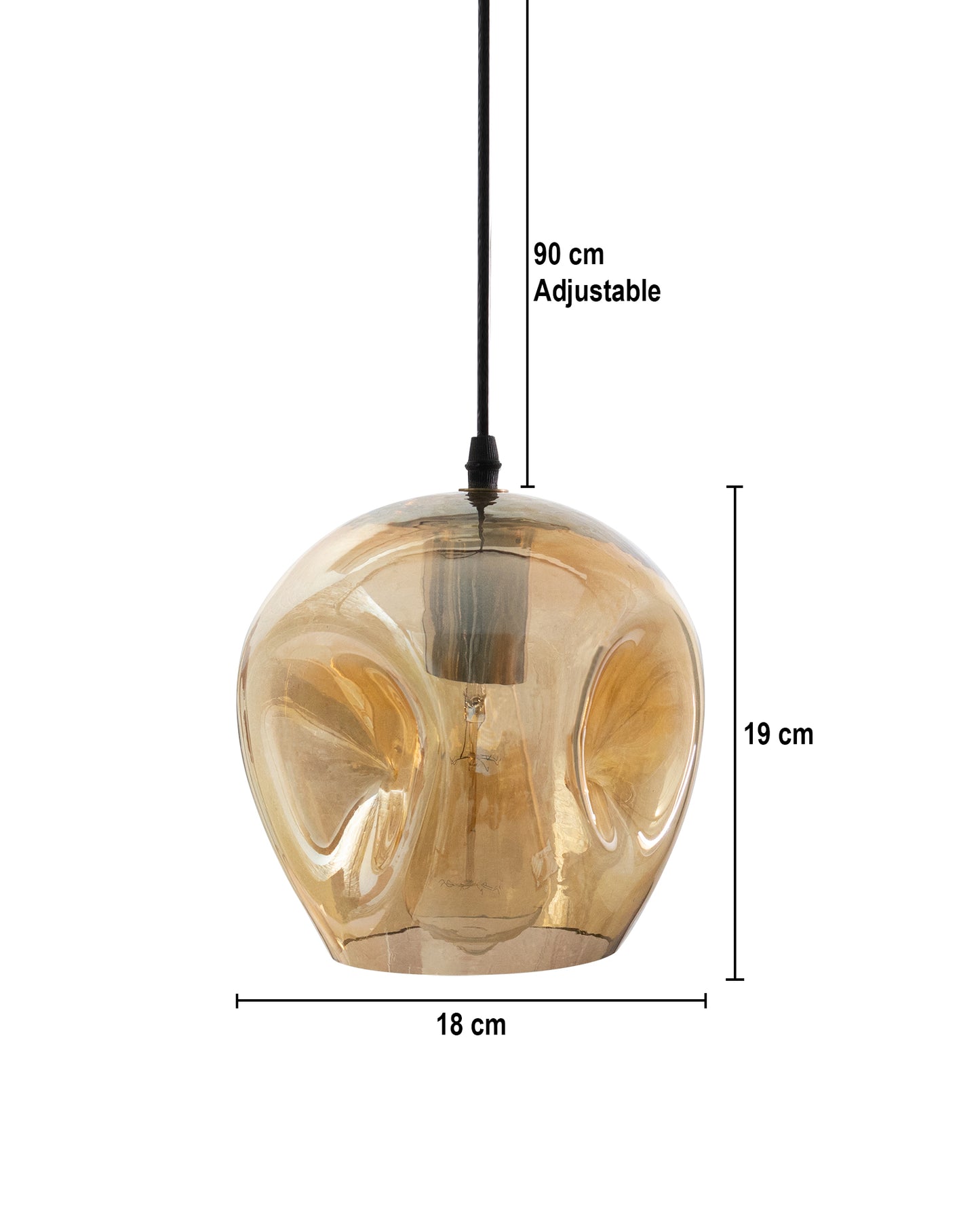Pendant Light Blown Glass Bedside lsland Lighting Modern Ceiling Organic Design Hanging Drop
