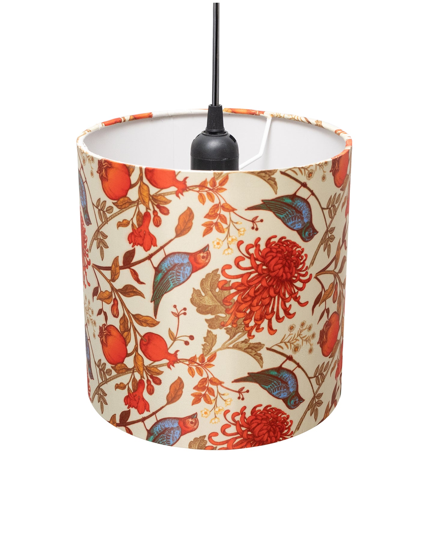 Birds Hanging Drum Lamp Shade, Decorative Light Lamp for Living Room, Home, Bedroom