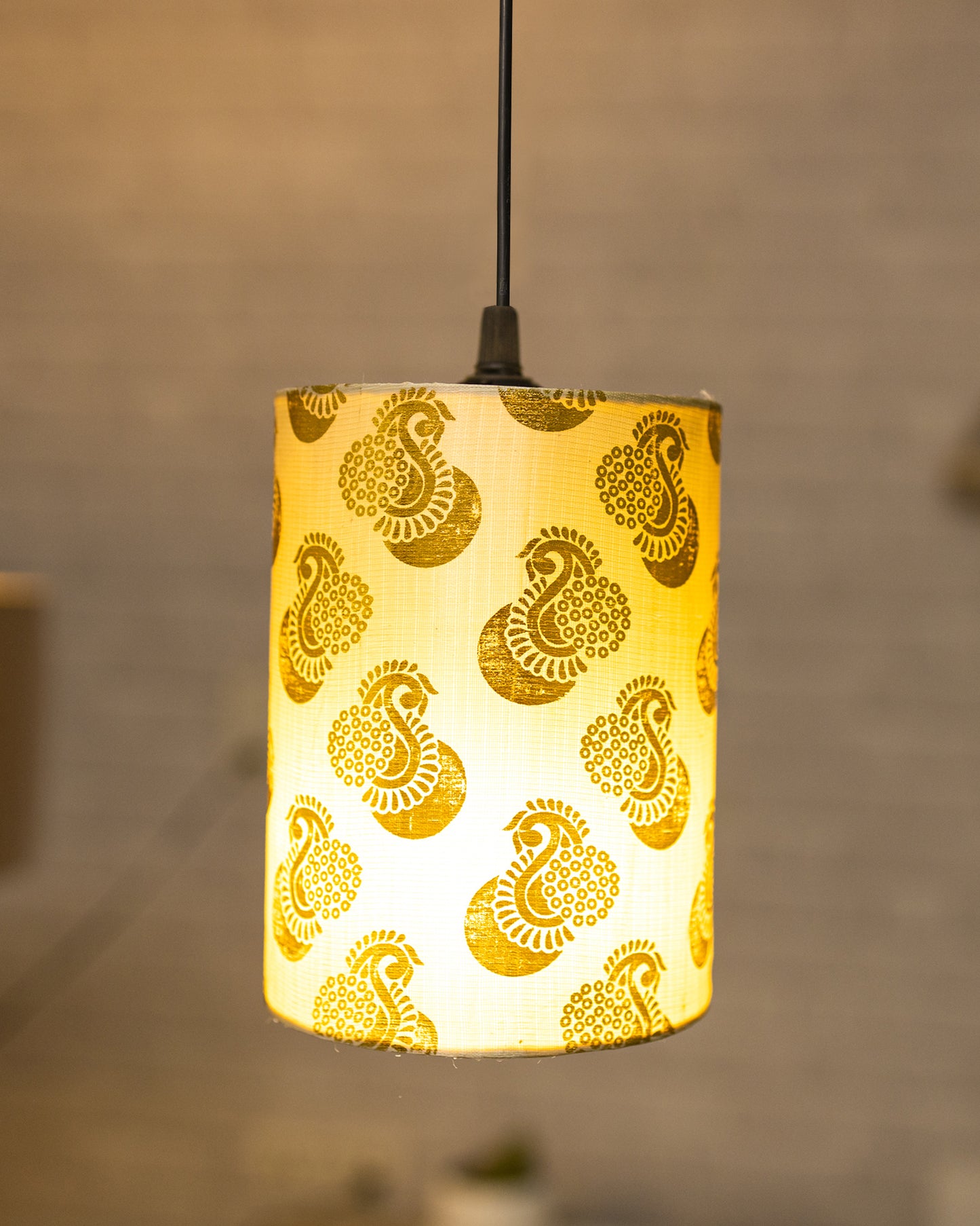 Birds Hanging Drum Lamp Shade, Decorative Light Lamp for Living Room, Home, Bedroom