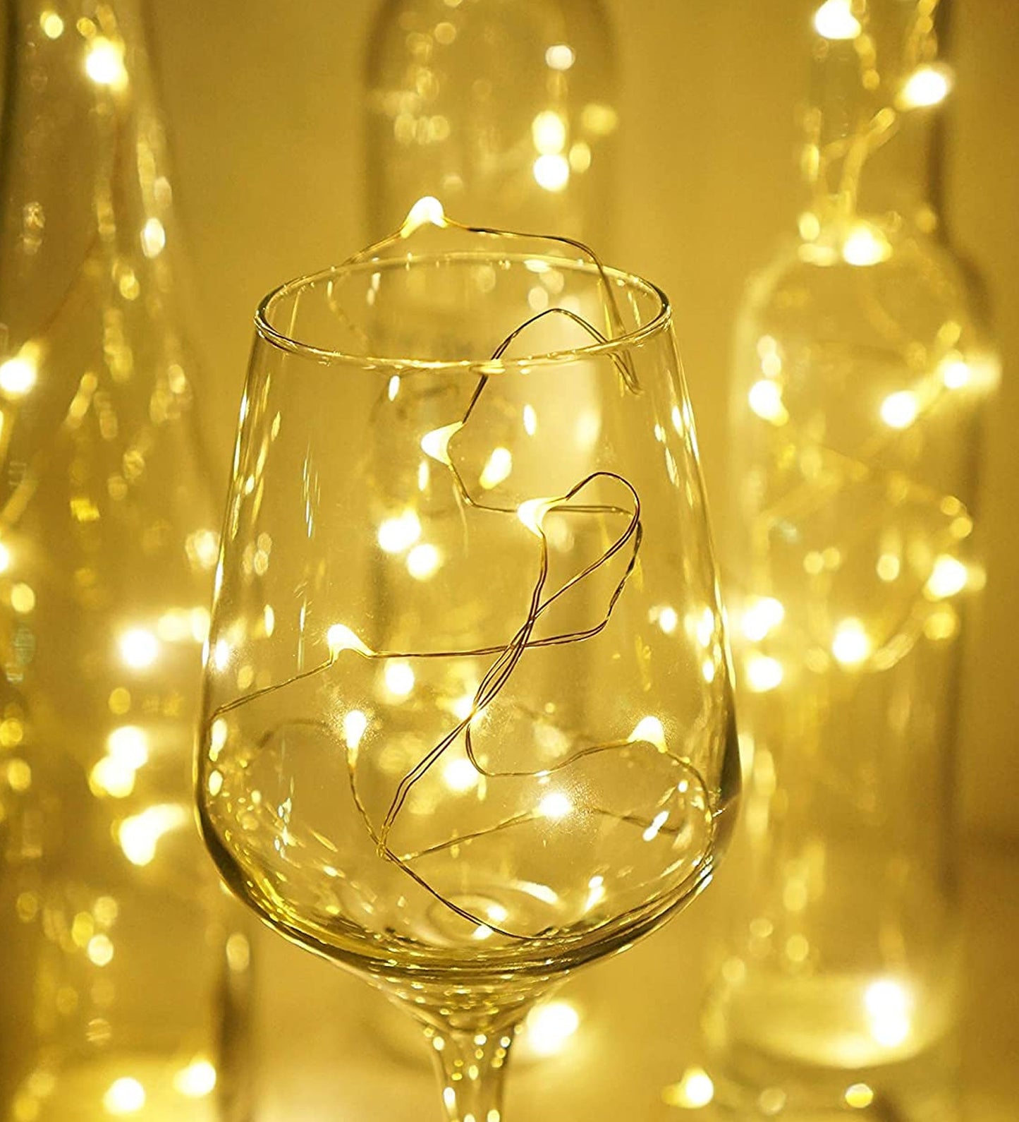 Wine Bottle Lights with Cork, LoveNite Battery Operated 20 LED Cork Shape Silver Wire Colorful Fairy Mini String Lights for DIY, Party, Decor, Christmas