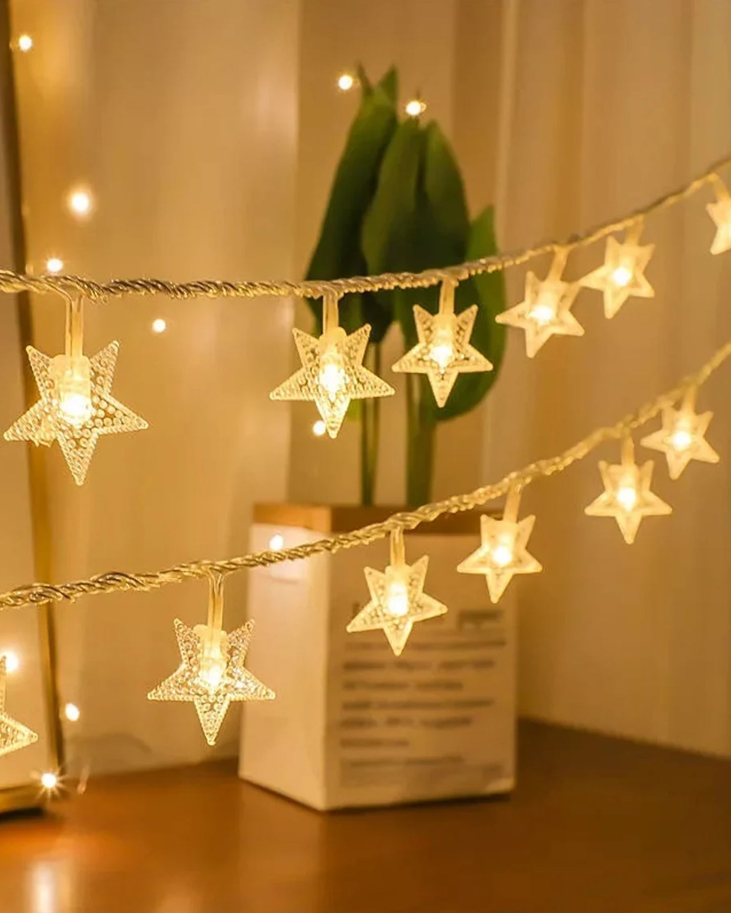 5M Snowflake Shaped LED String Lights for Christmas Indoor Outdoor, Party,Festival Garden Decor