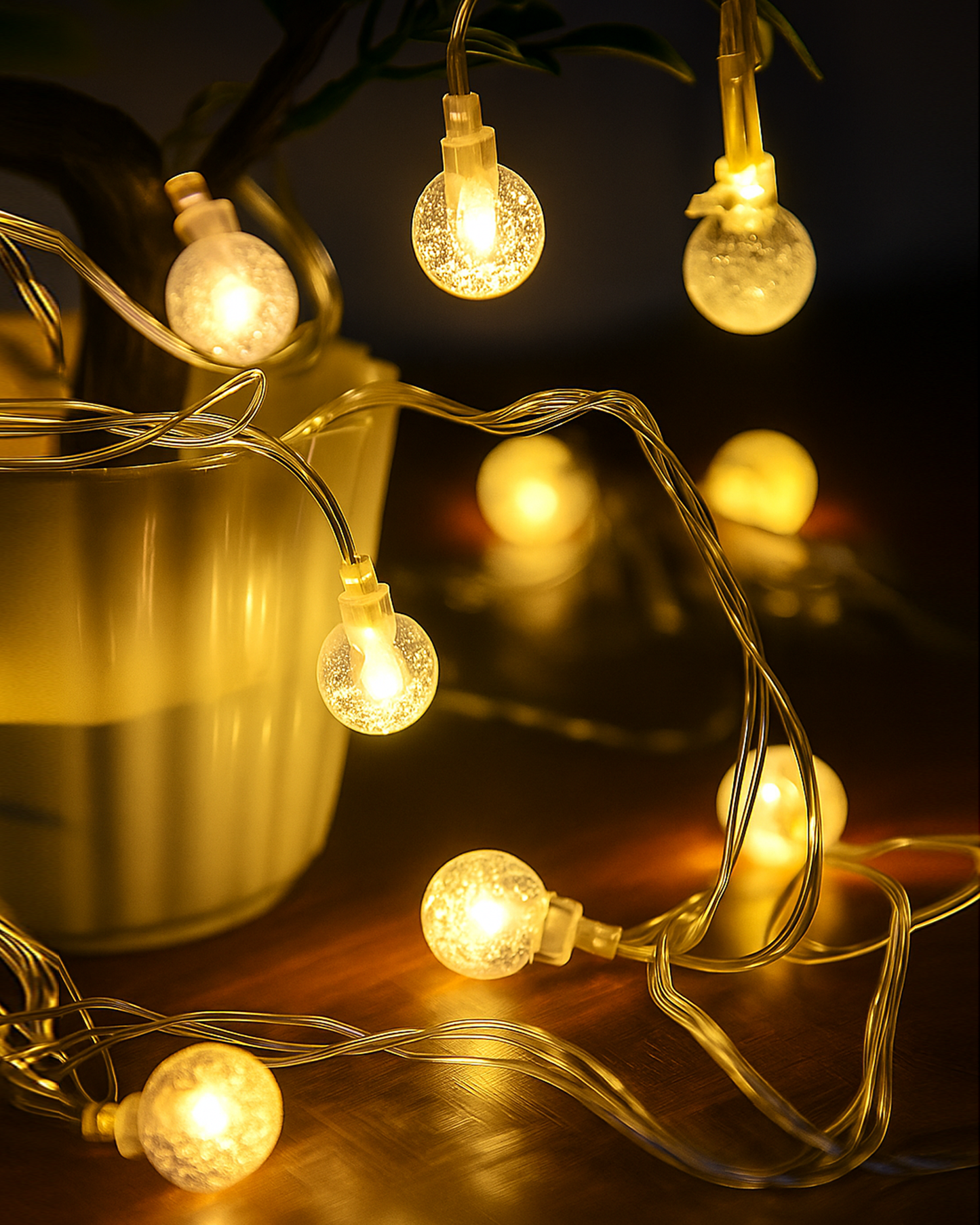 5M Snowflake Shaped LED String Lights for Christmas Indoor Outdoor, Party,Festival Garden Decor
