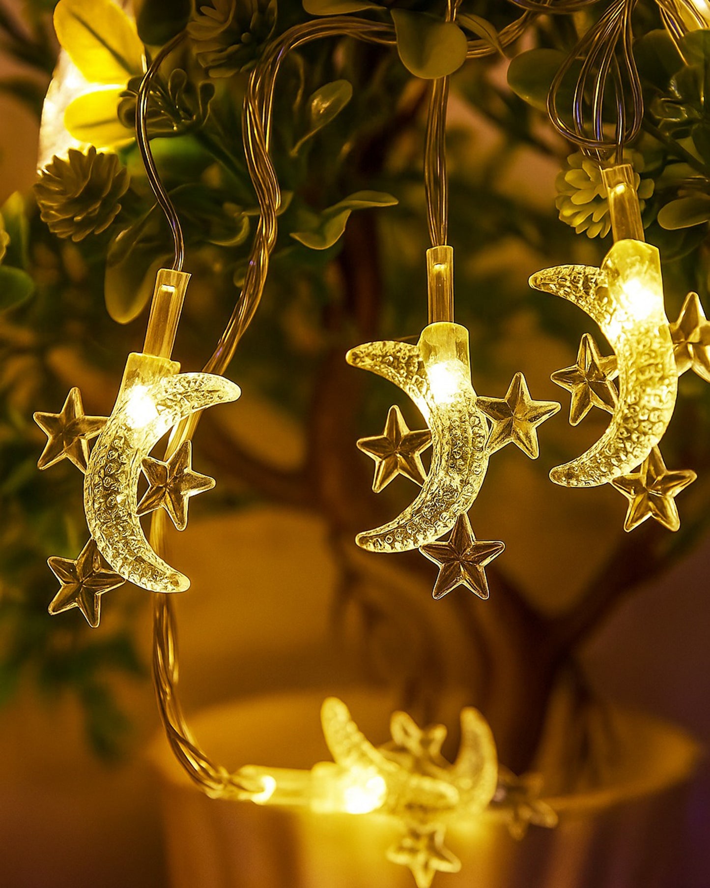 5M Snowflake Shaped LED String Lights for Christmas Indoor Outdoor, Party,Festival Garden Decor