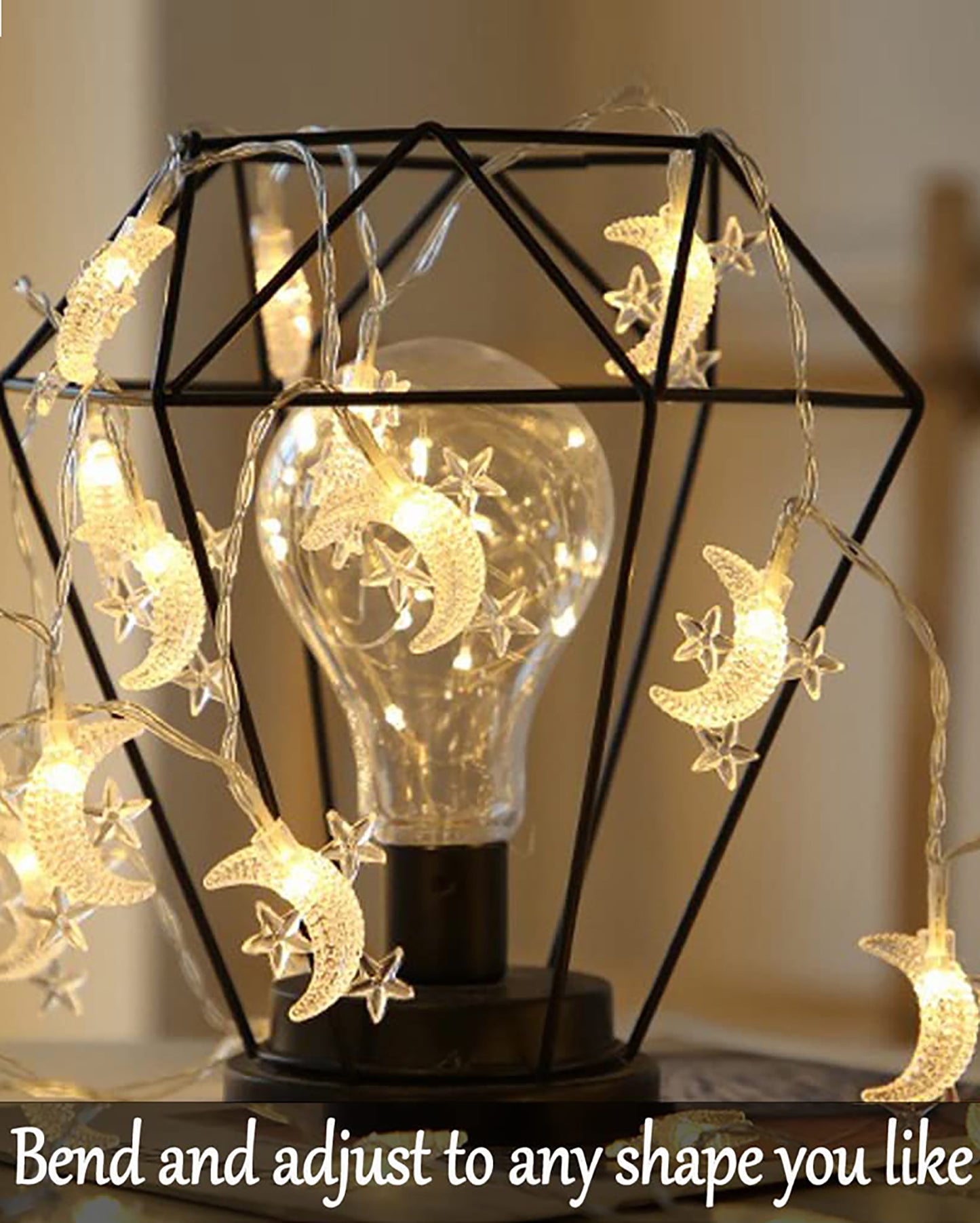 5M Snowflake Shaped LED String Lights for Christmas Indoor Outdoor, Party,Festival Garden Decor