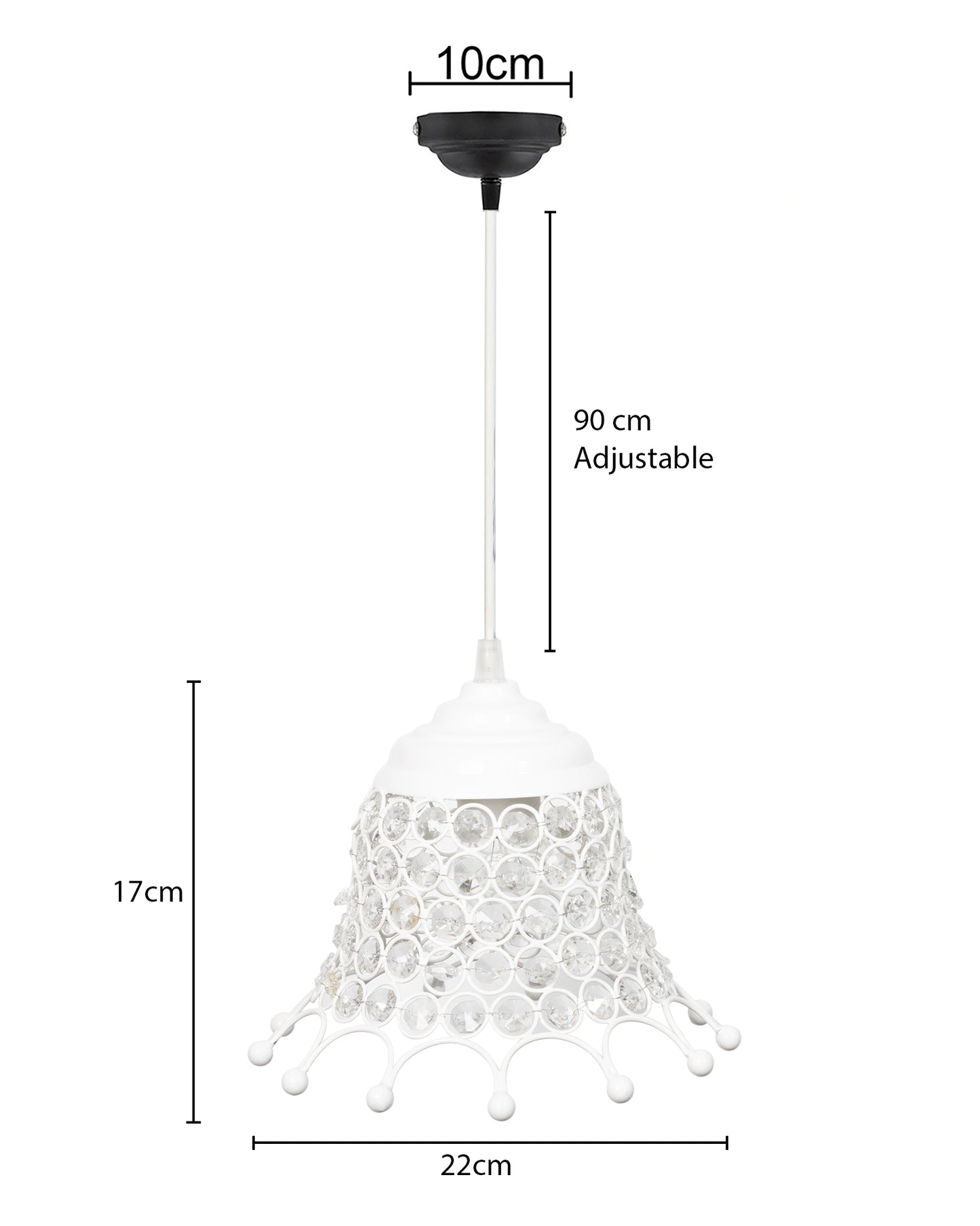 Glossy Hanging crystal pendant light, Adjustable Pendant Light Fixture for Kitchen Dinning Room Bedroom