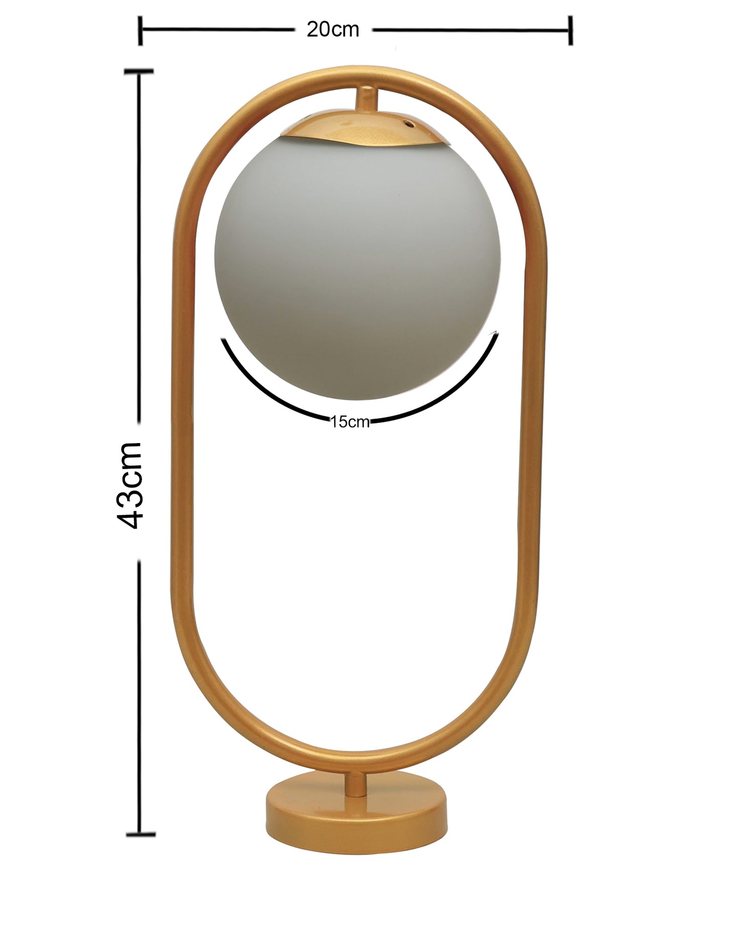 Modern Bedside Night Lamp Mini Gold Table Light Metal Gold Finished Bedside Desk Lamp with Milky White Shade for Living Room Bedroom, Oval