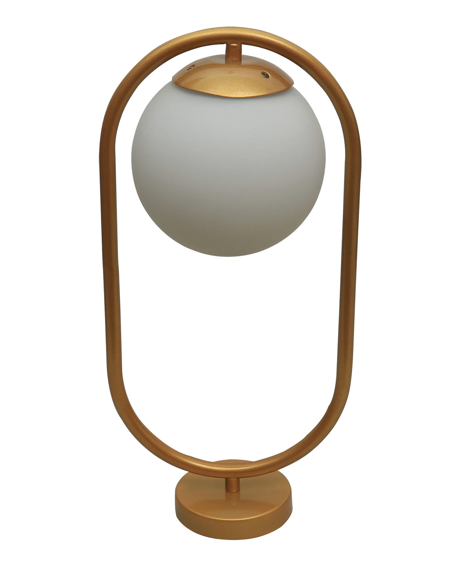 Modern Bedside Night Lamp Mini Gold Table Light Metal Gold Finished Bedside Desk Lamp with Milky White Shade for Living Room Bedroom, Oval