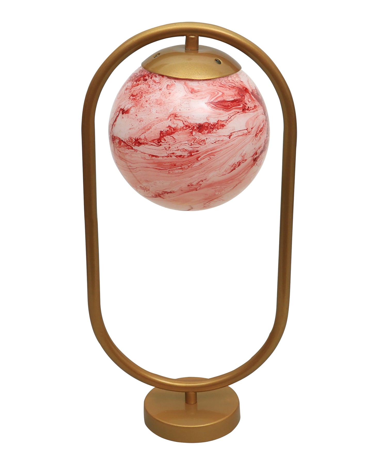 Modern Bedside Night Lamp Mini Gold Table Light Metal Gold Finished Bedside Desk Lamp with Milky White Shade for Living Room Bedroom, Oval