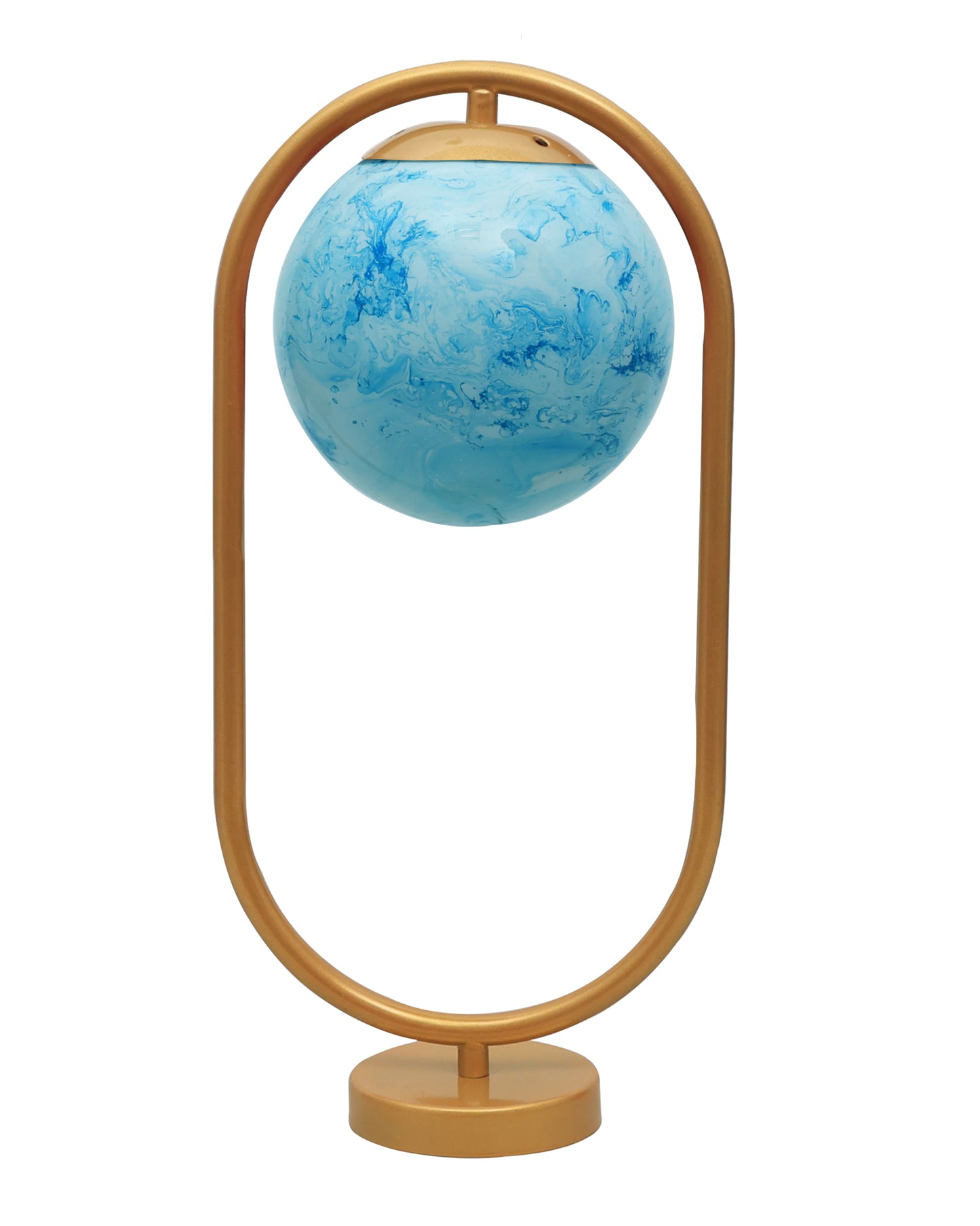 Modern Bedside Night Lamp Mini Gold Table Light Metal Gold Finished Bedside Desk Lamp with Milky White Shade for Living Room Bedroom, Oval