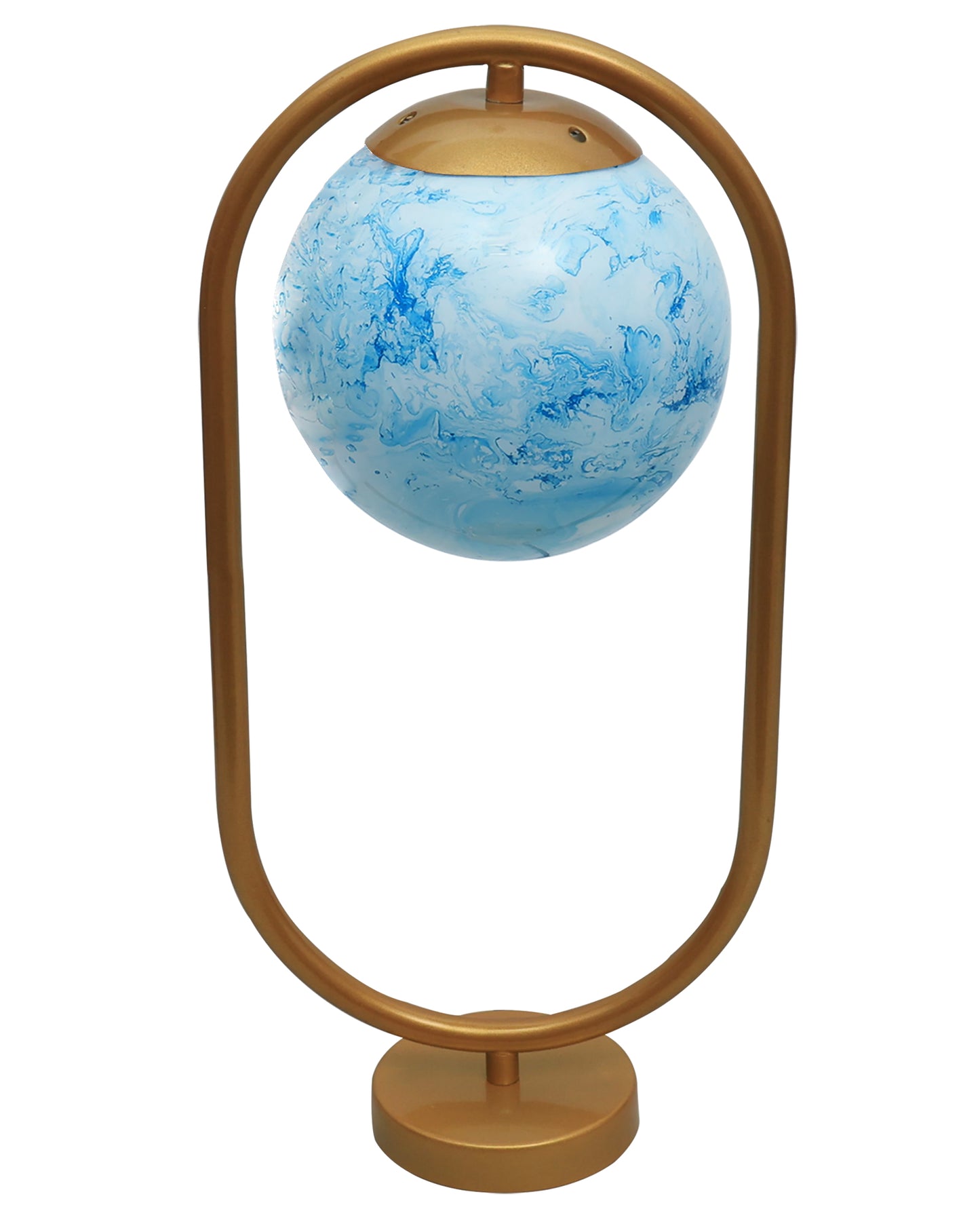 Modern Bedside Night Lamp Mini Gold Table Light Metal Gold Finished Bedside Desk Lamp with Milky White Shade for Living Room Bedroom, Oval