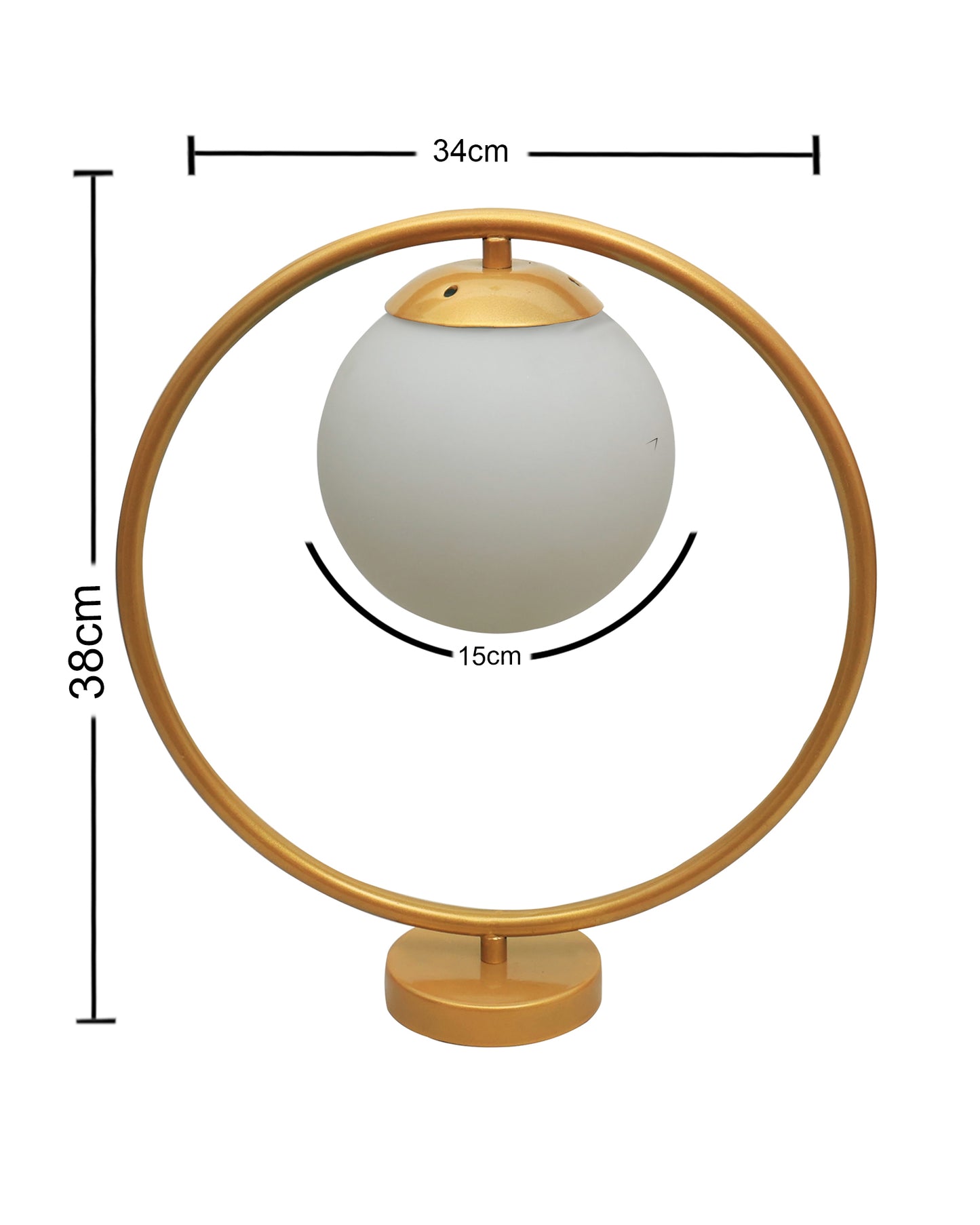 Modern Bedside Night Lamp Mini Gold Table Light Metal Gold Finished Bedside Desk Lamp with Milky White Shade for Living Room Bedroom, Round
