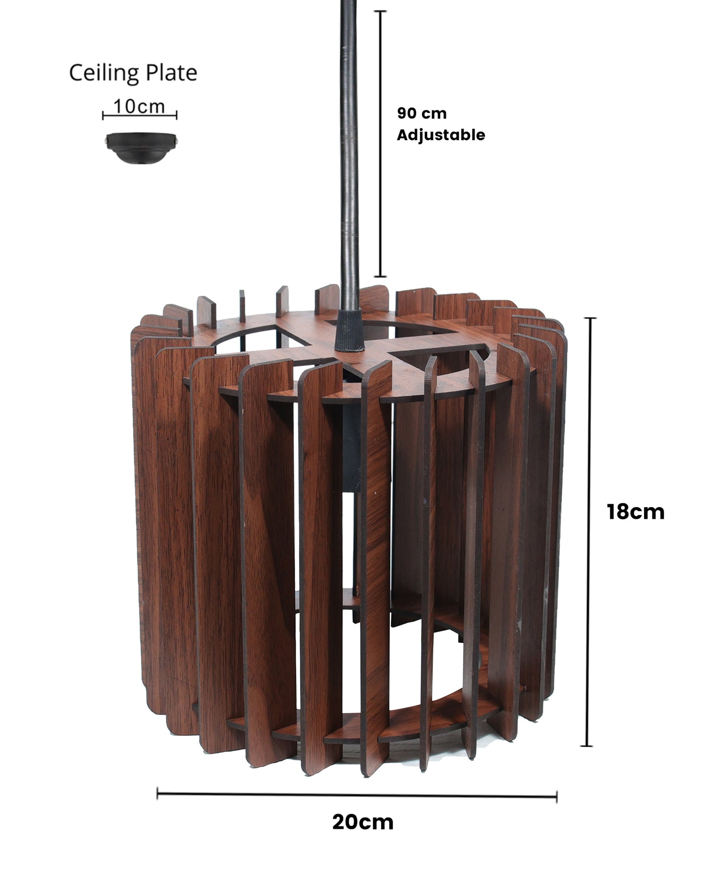 Wood Pendant Light, Mid Century Modern, Handmade, Ceiling Lamp, Chandelier Lighting, Industrial Lamp, Wooden Lamp, Lampshade Ceiling, Cylinder