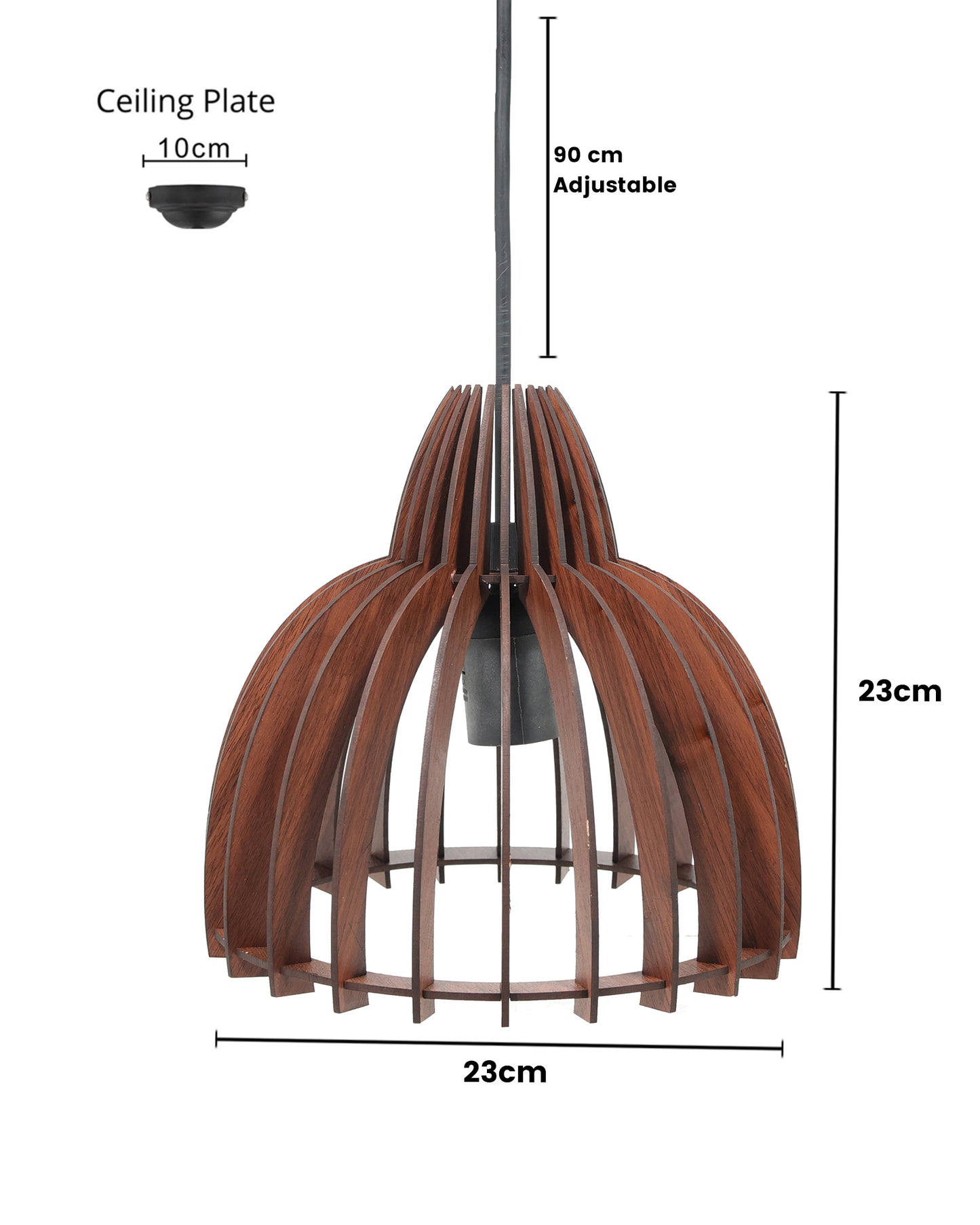 Wood Pendant Light, Mid Century Modern, Handmade, Ceiling Lamp, Chandelier Lighting, Industrial Lamp, Wooden Lamp, Lampshade Ceiling, Tulip