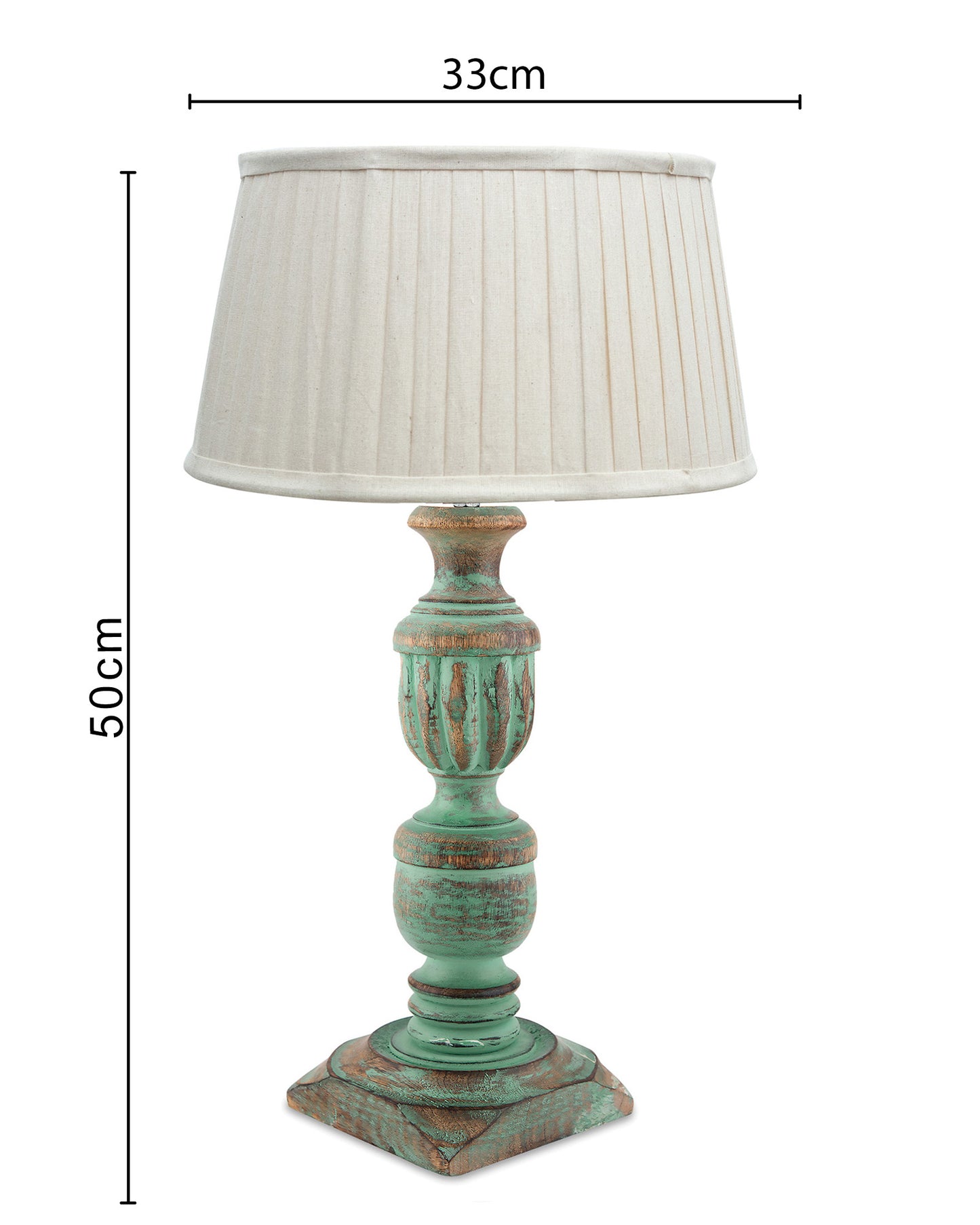 Rustic Algae French Trophy Carved Table lamp with Empire Pleated Shade